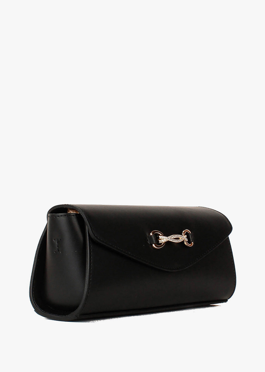 Bandolera de piel italiana Negro 8049-05-31