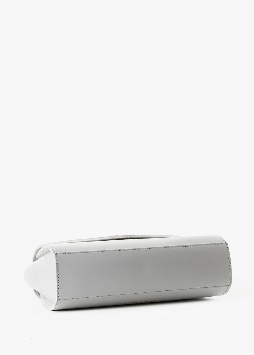 Bandolera de piel italiana Blanco 8049-16-31