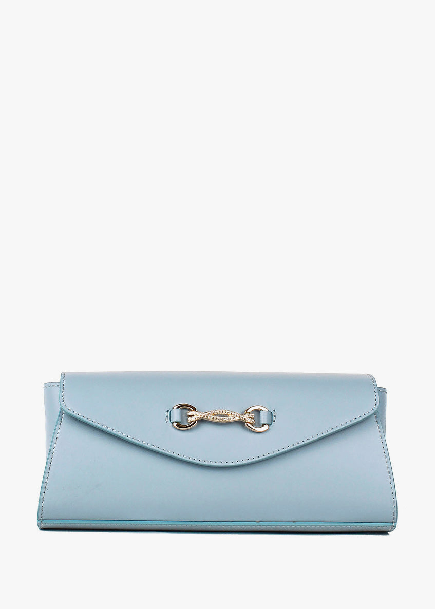 Bandolera de piel italiana Блакитний 8049-17-31