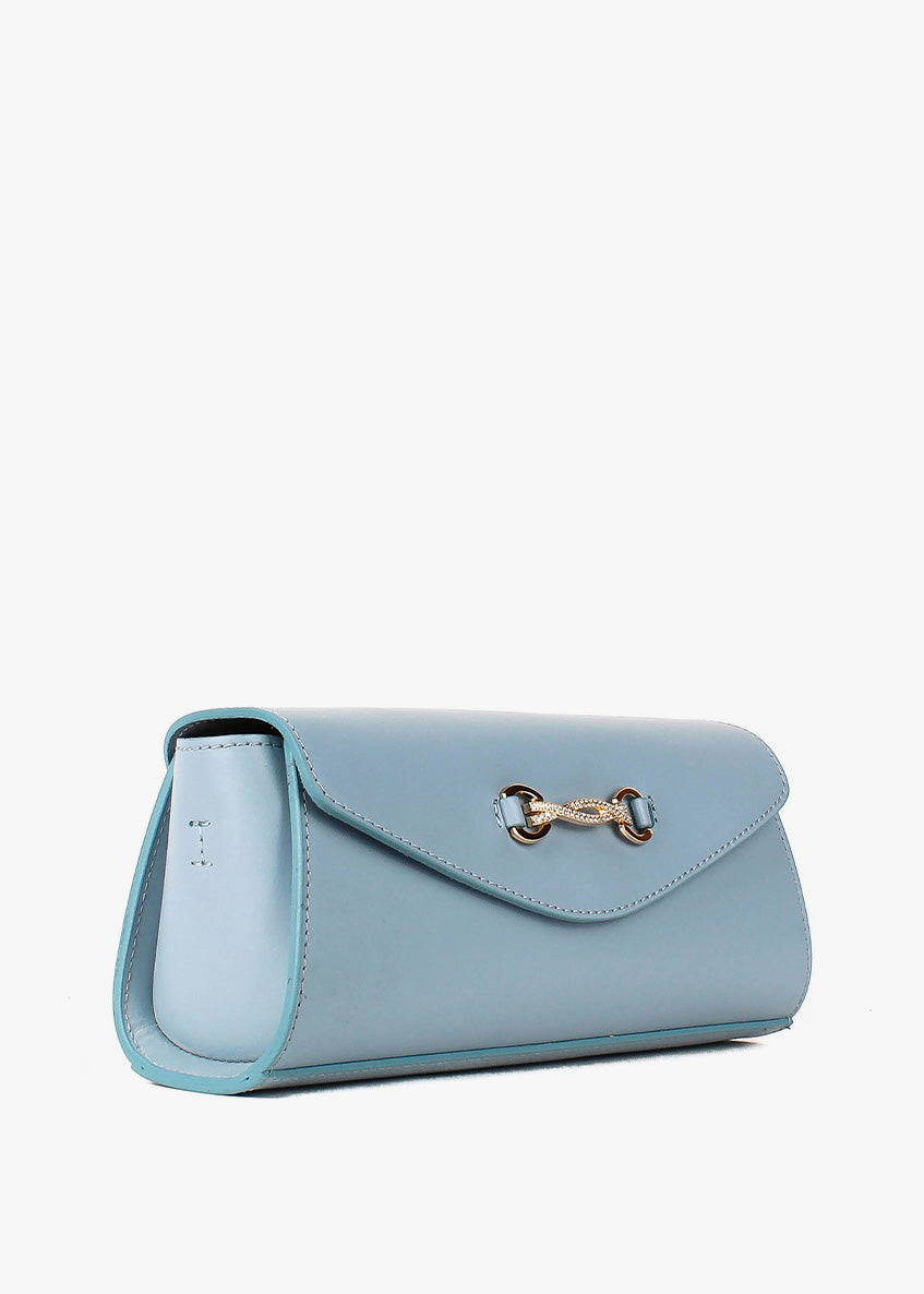 Bandolera de piel italiana Блакитний 8049-17-31