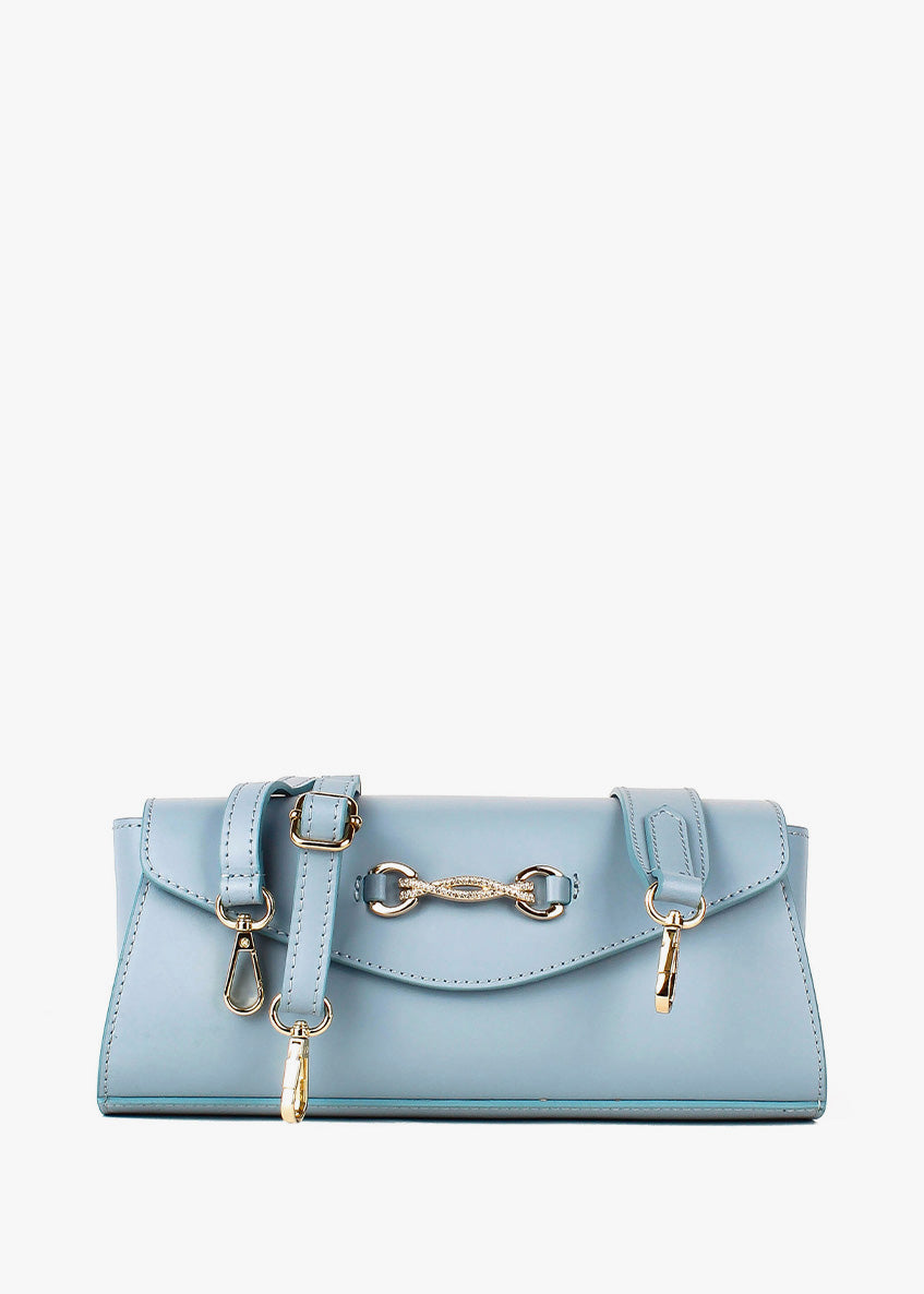 Bandolera de piel italiana Блакитний 8049-17-31