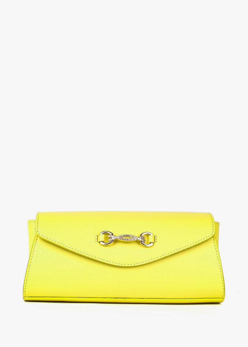 Bandolera de piel italiana Amarillo 8049-15-31