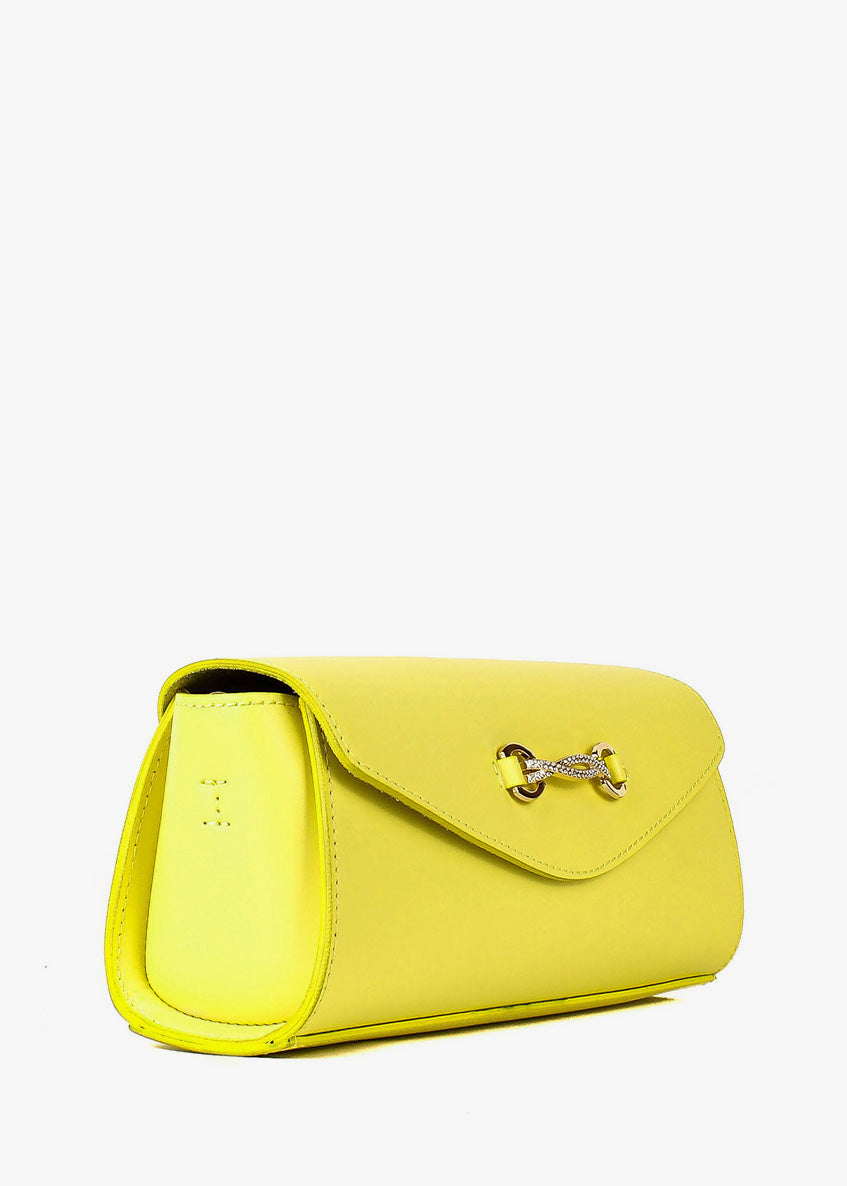 Bandolera de piel italiana Amarillo 8049-15-31