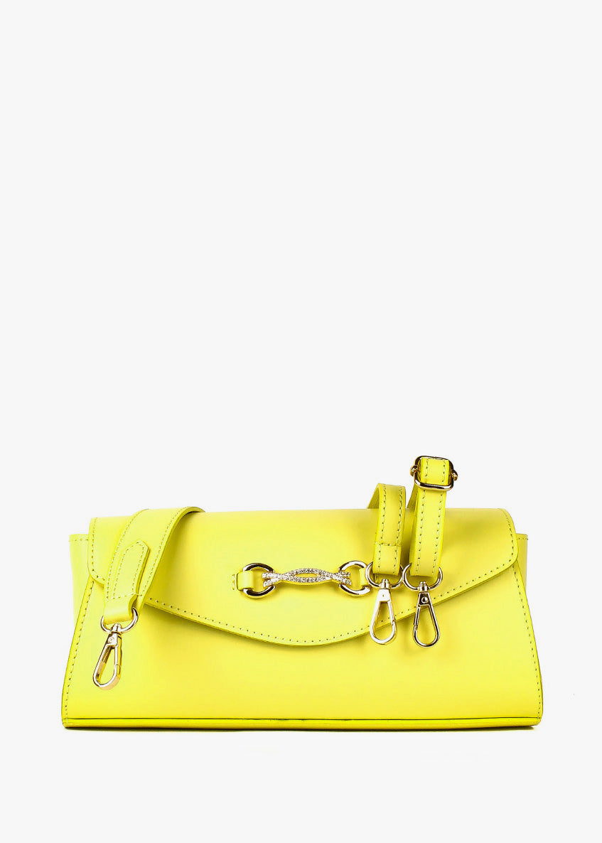 Bandolera de piel italiana Amarillo 8049-15-31