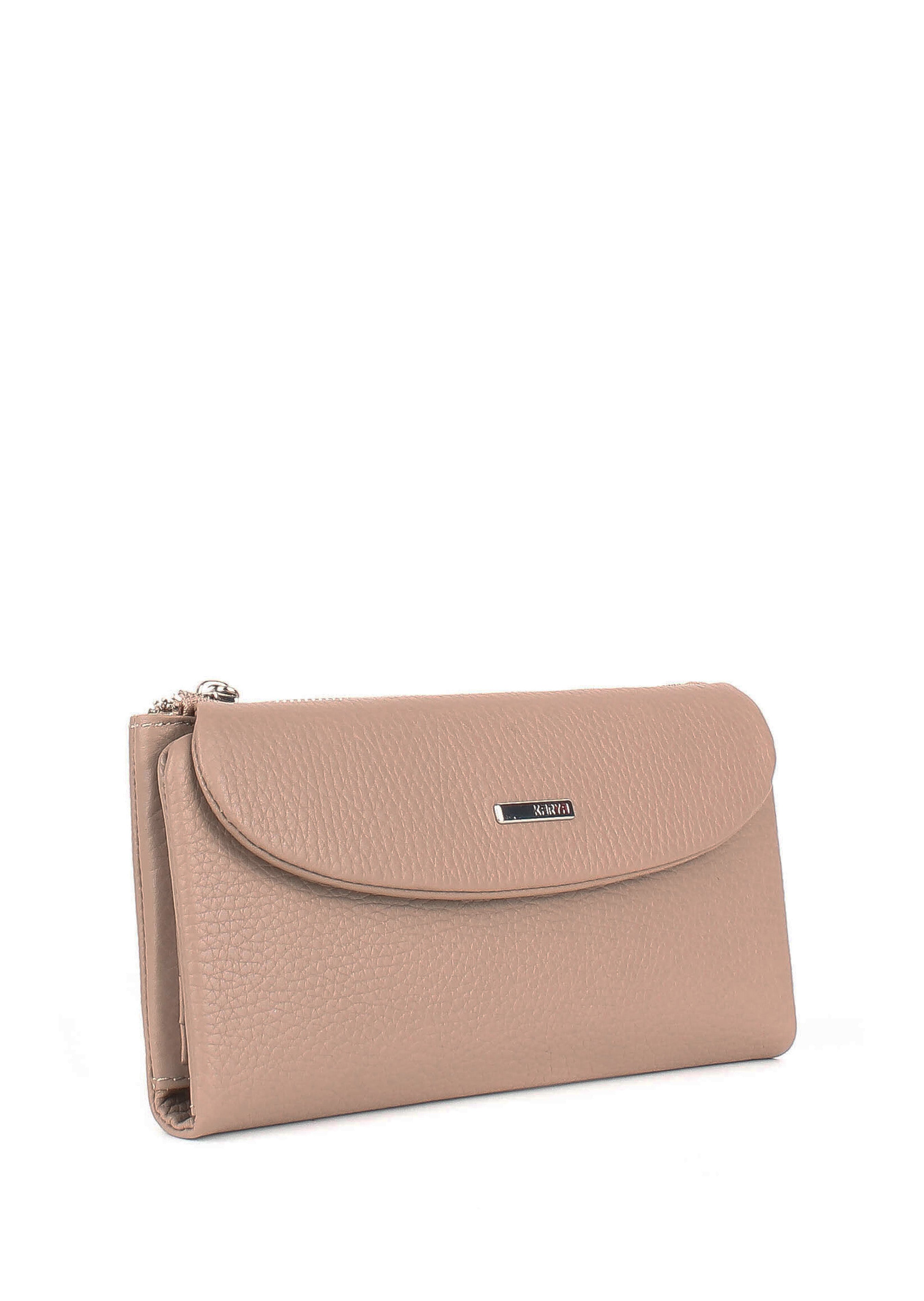 Cartera de piel italiana Gris 1172-50