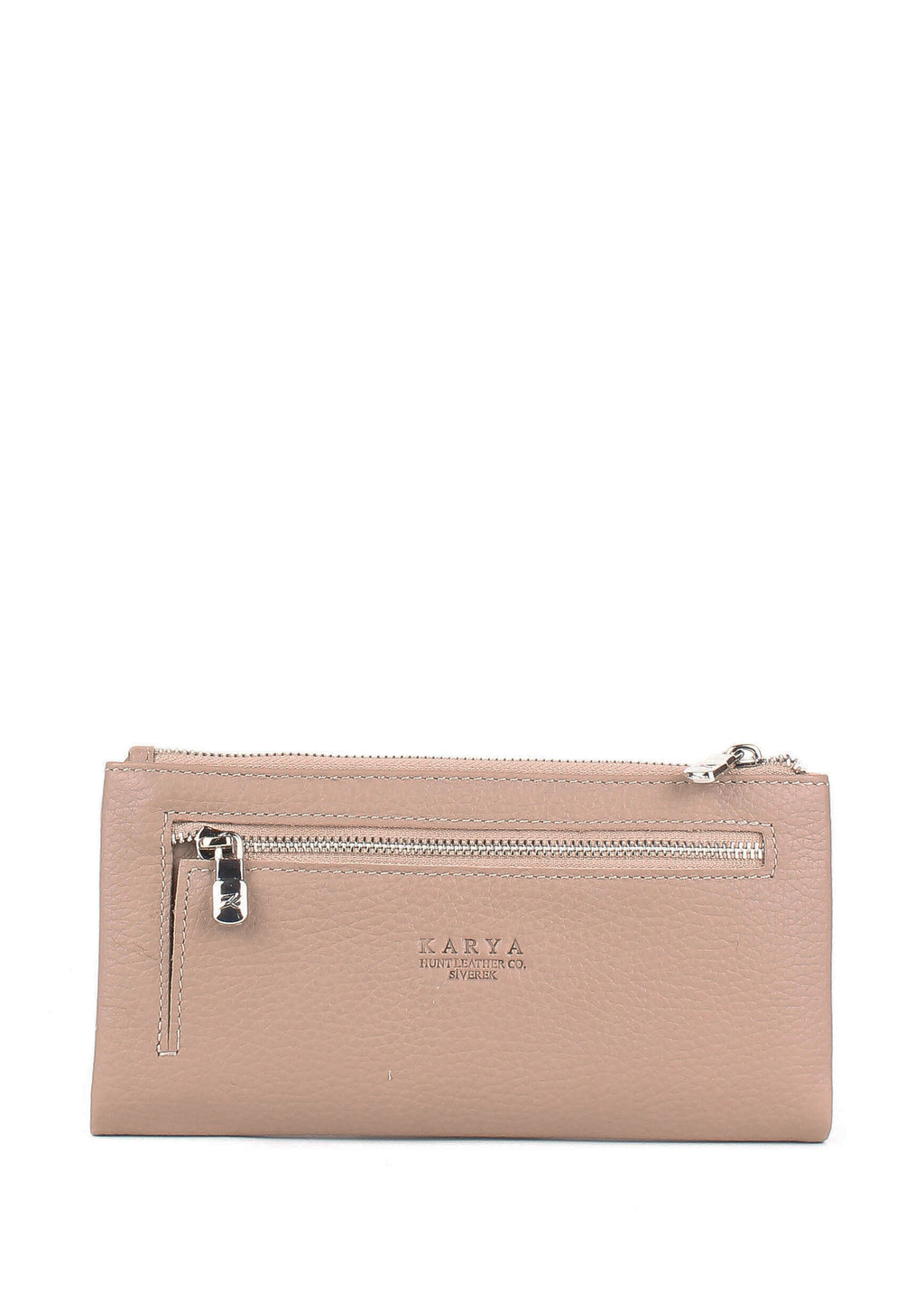 Cartera de piel italiana Gris 1172-50