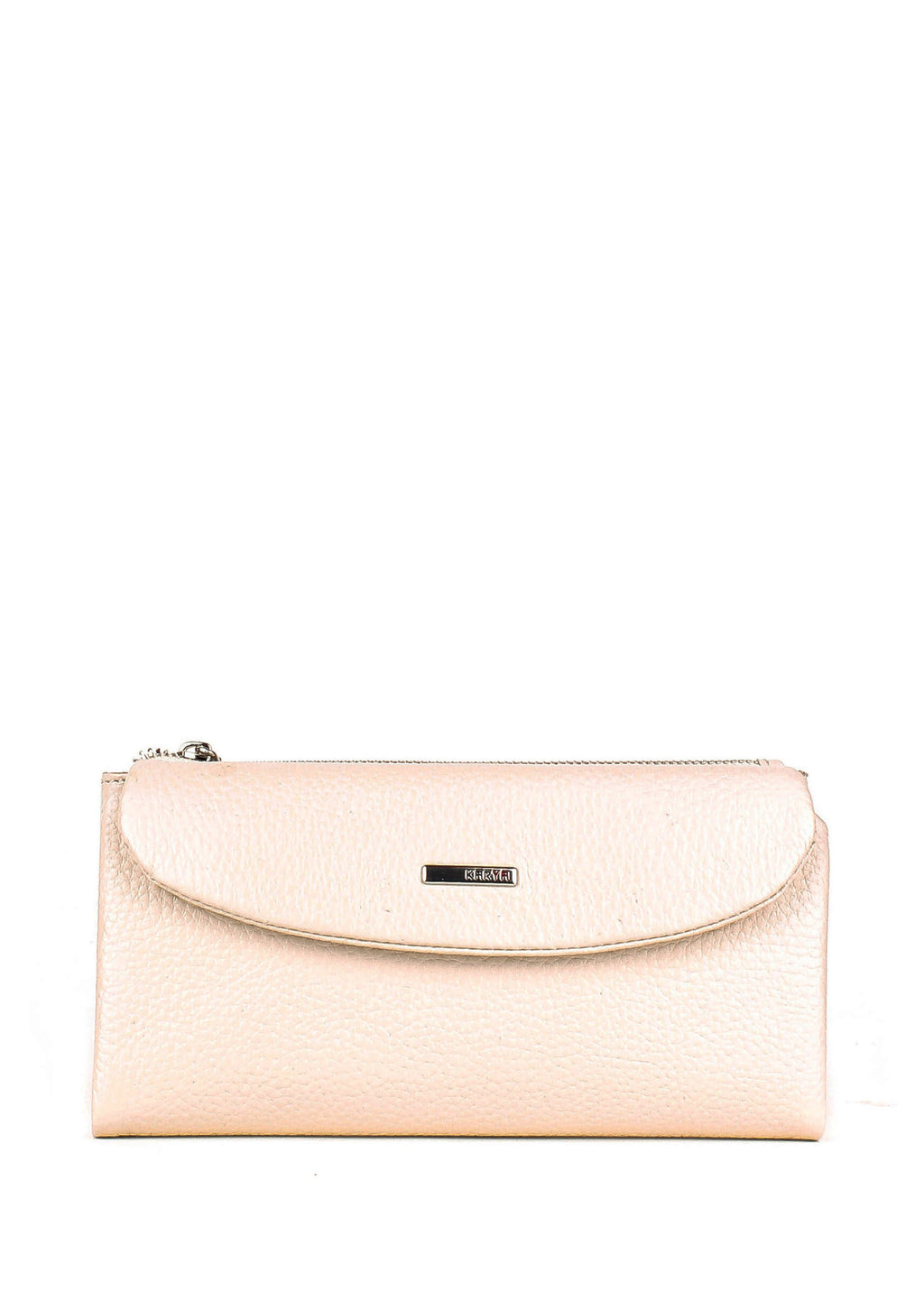 Cartera de piel italiana Beige 1172-13
