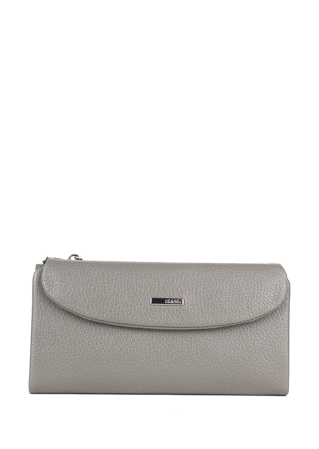 Cartera de piel italiana Gris 1172-098