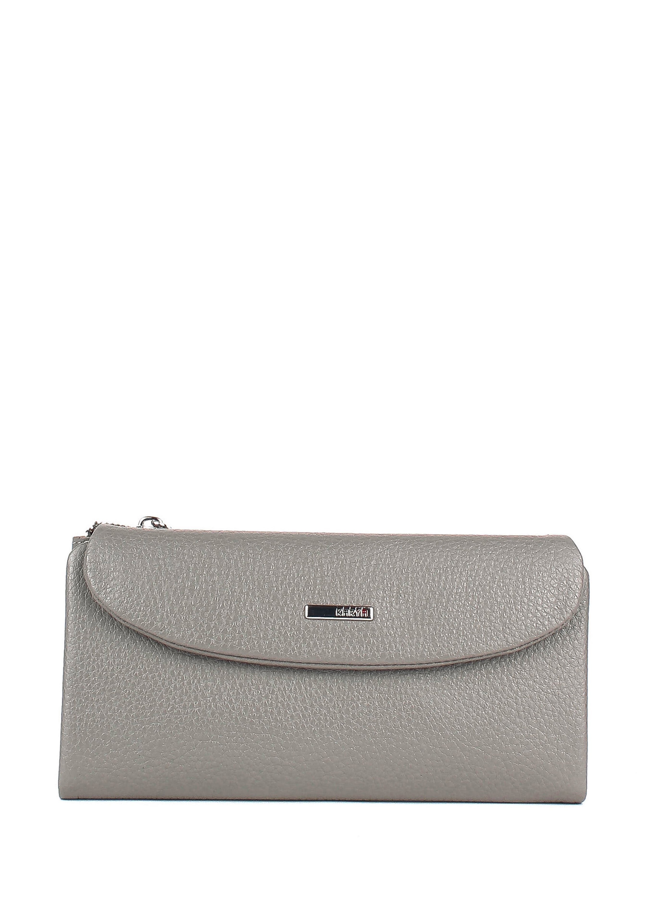 Cartera de piel italiana Gris 1172-098