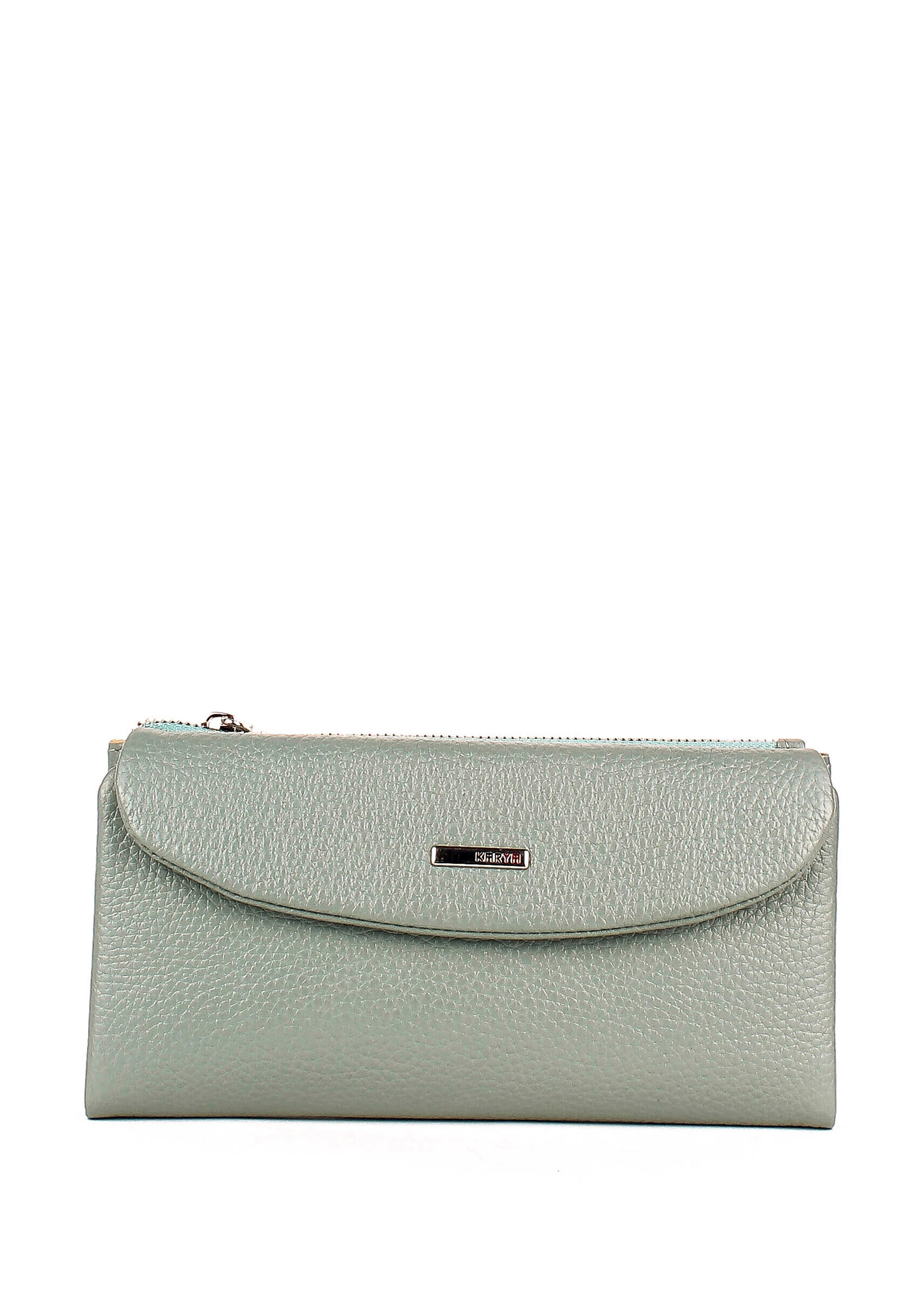 Cartera de piel italiana Verde 1172-026