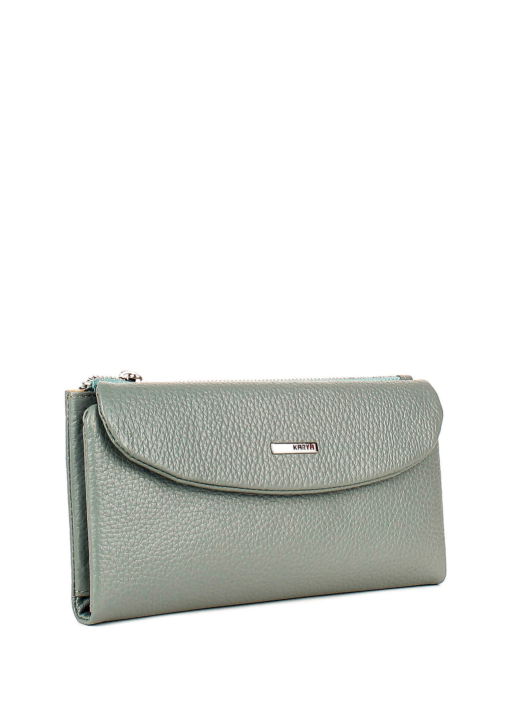 Cartera de piel italiana Verde 1172-026