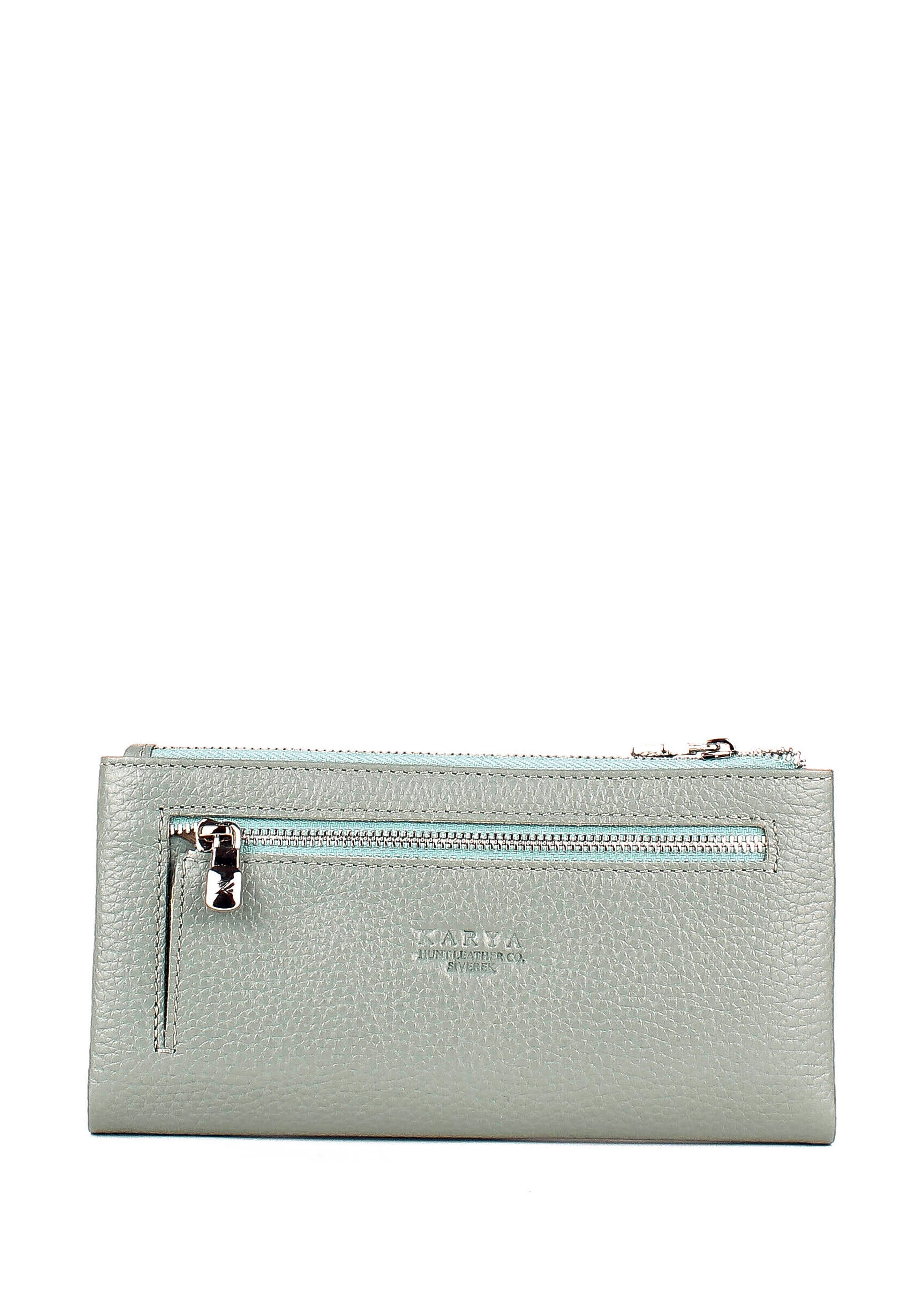 Cartera de piel italiana Verde 1172-026