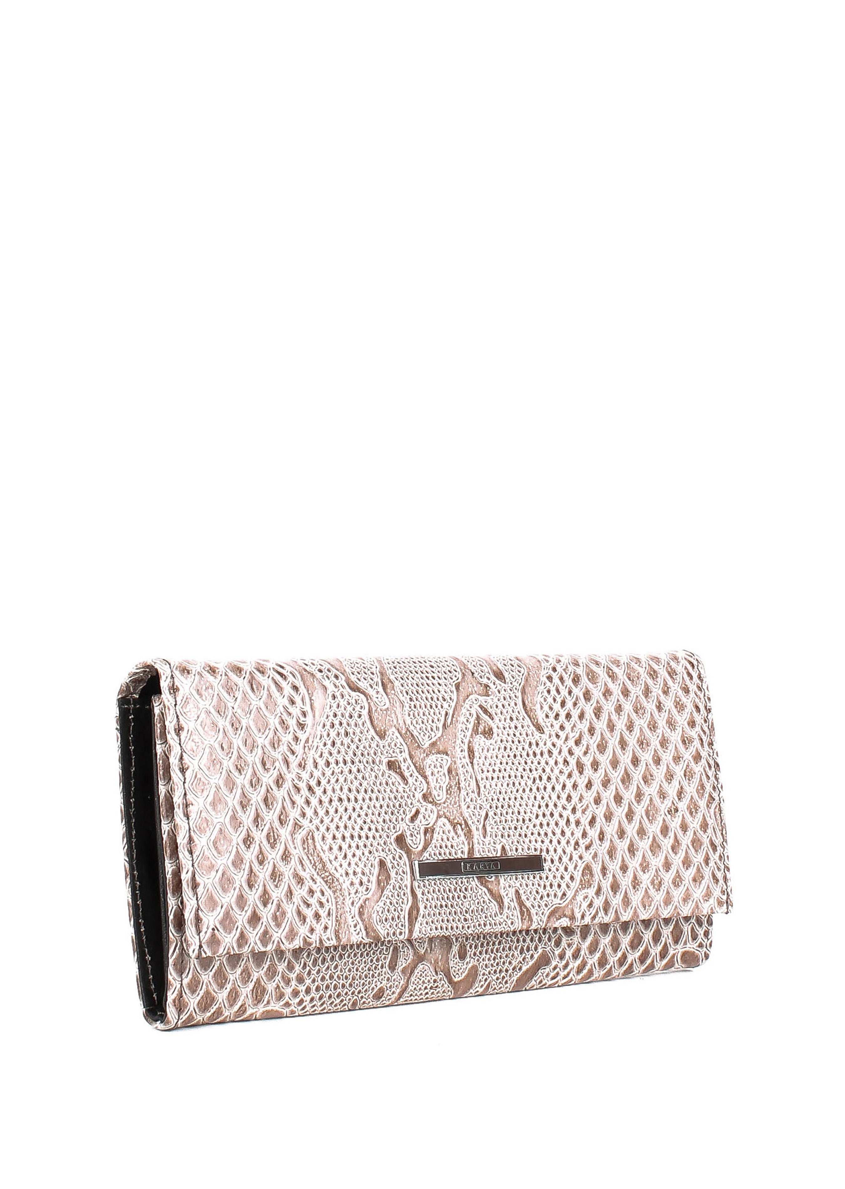 Cartera de piel italiana Gris 1071-011