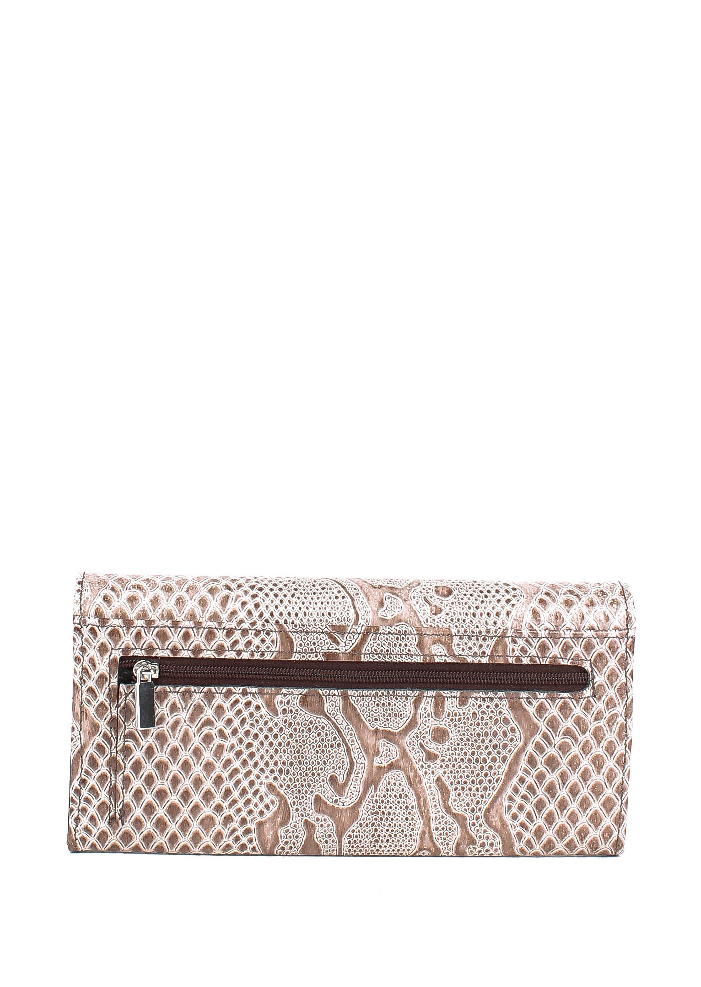 Cartera de piel italiana Gris 1071-011