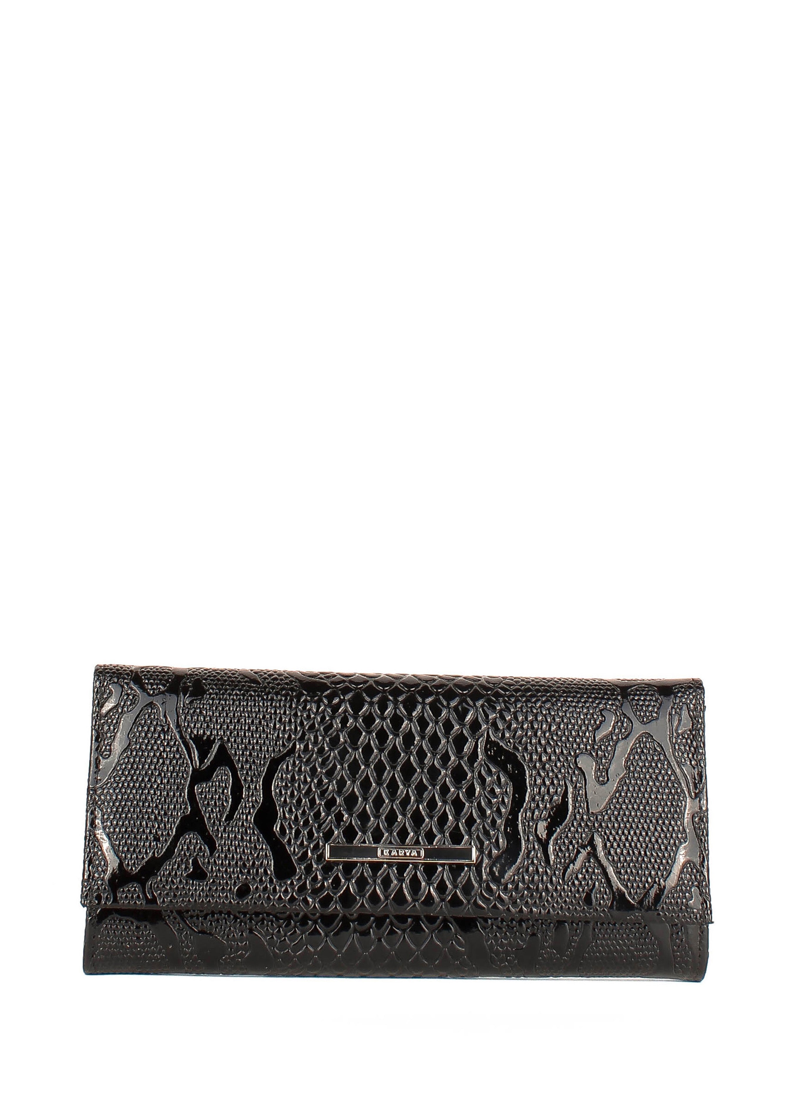 Cartera de piel italiana Negro 1071-013