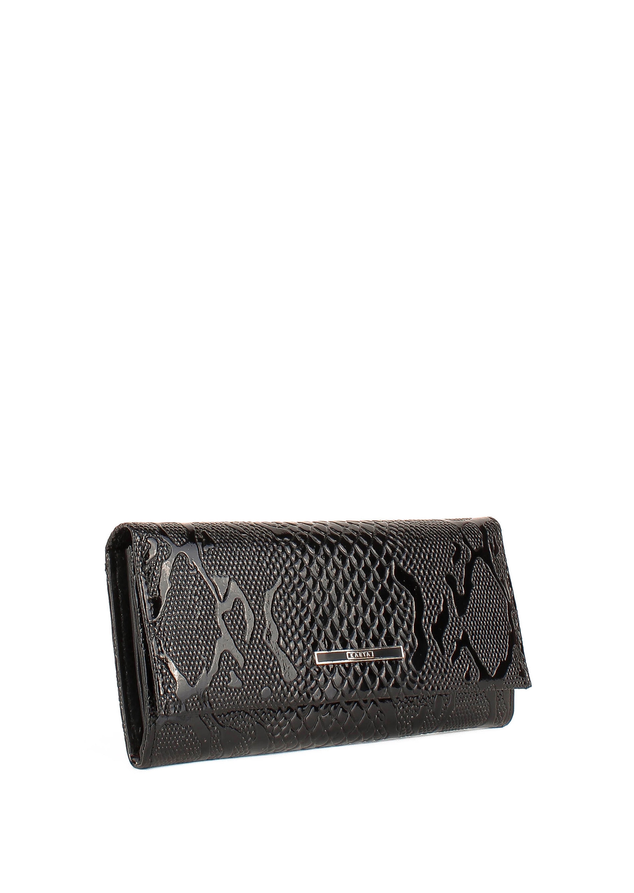 Cartera de piel italiana Negro 1071-013