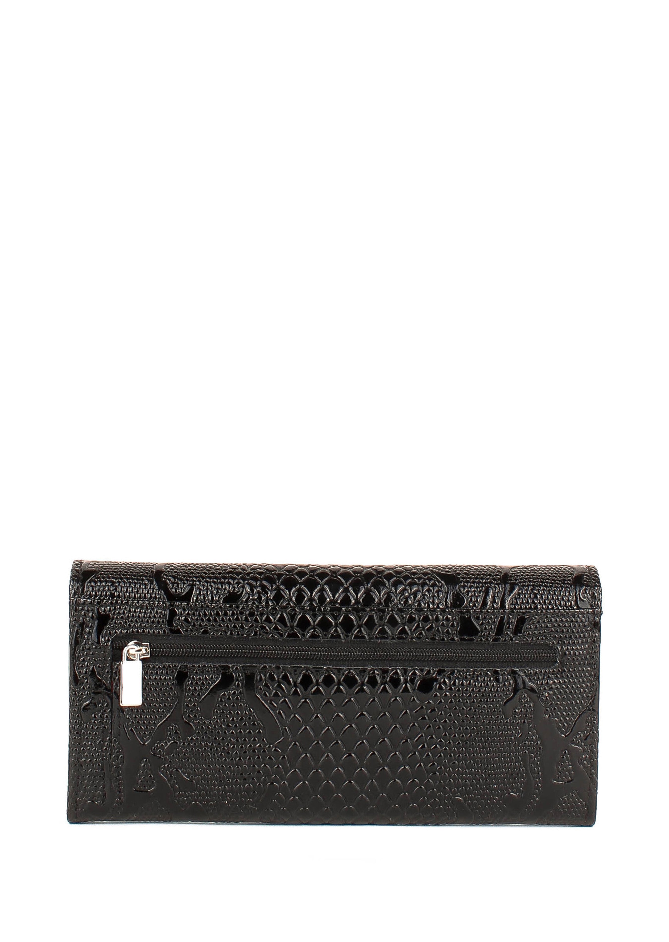 Cartera de piel italiana Negro 1071-013