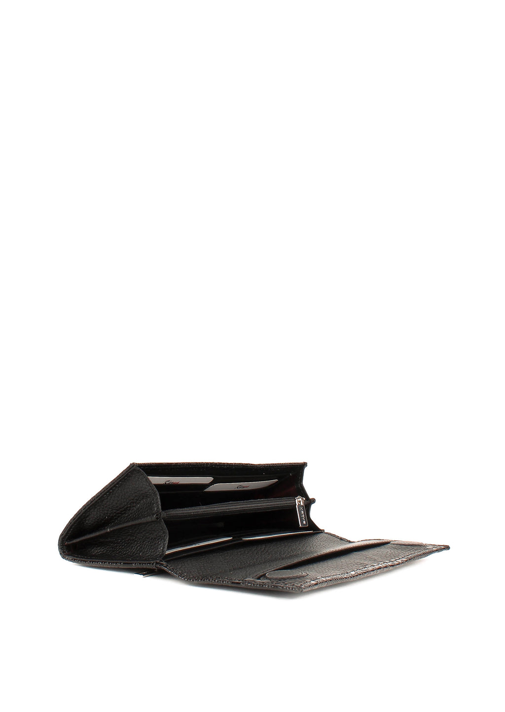 Cartera de piel italiana Negro 1071-013