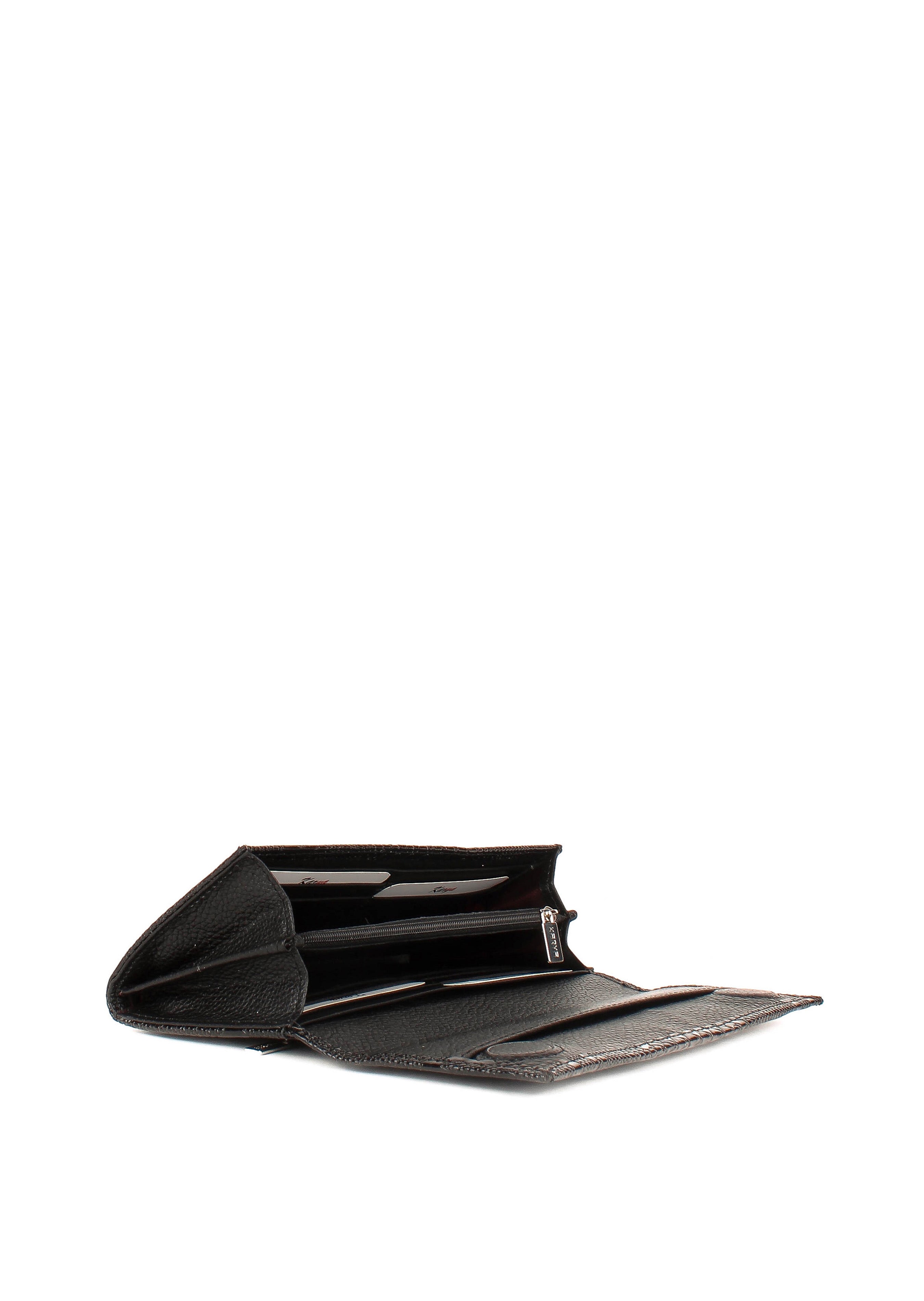 Cartera de piel italiana Negro 1071-013