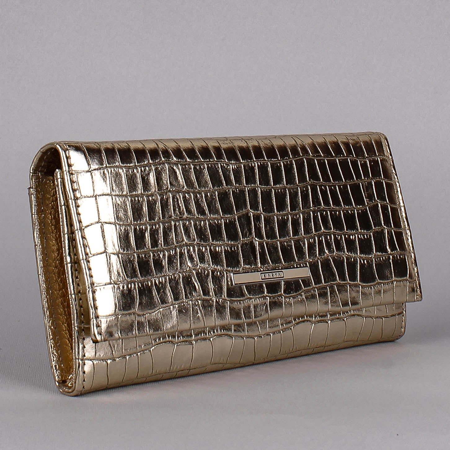 Cartera de piel italiana Amarillo 1071-066