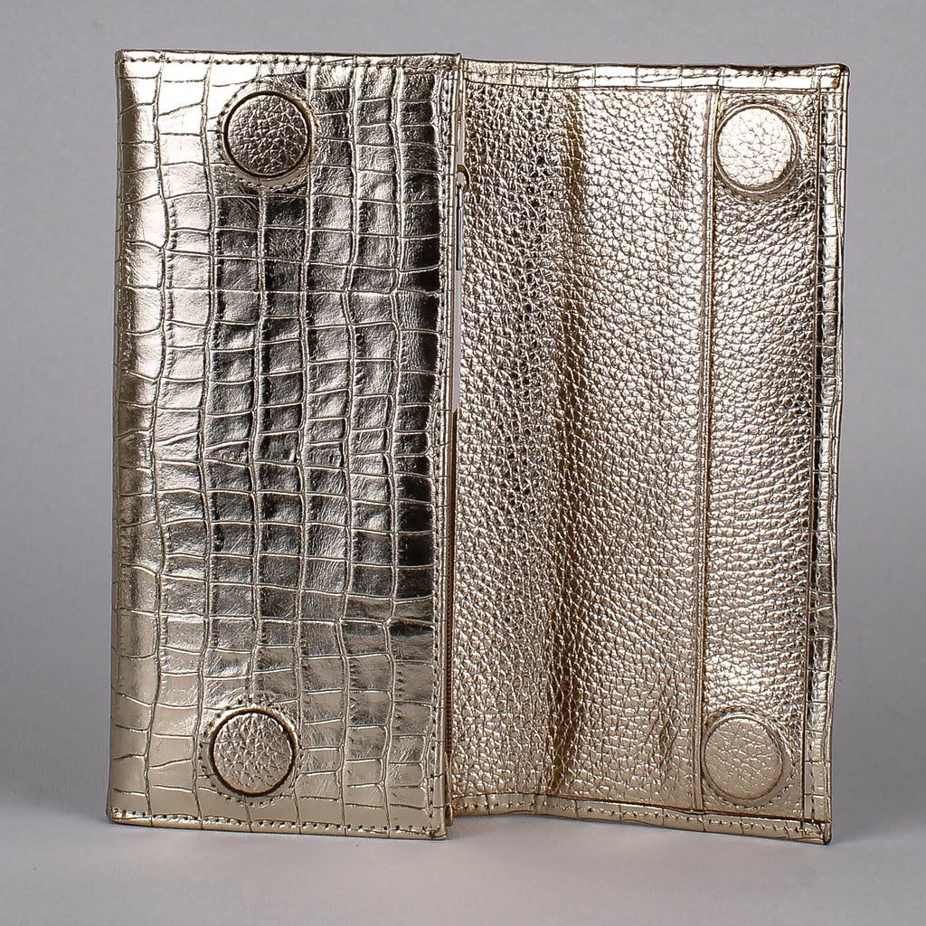 Cartera de piel italiana Amarillo 1071-066