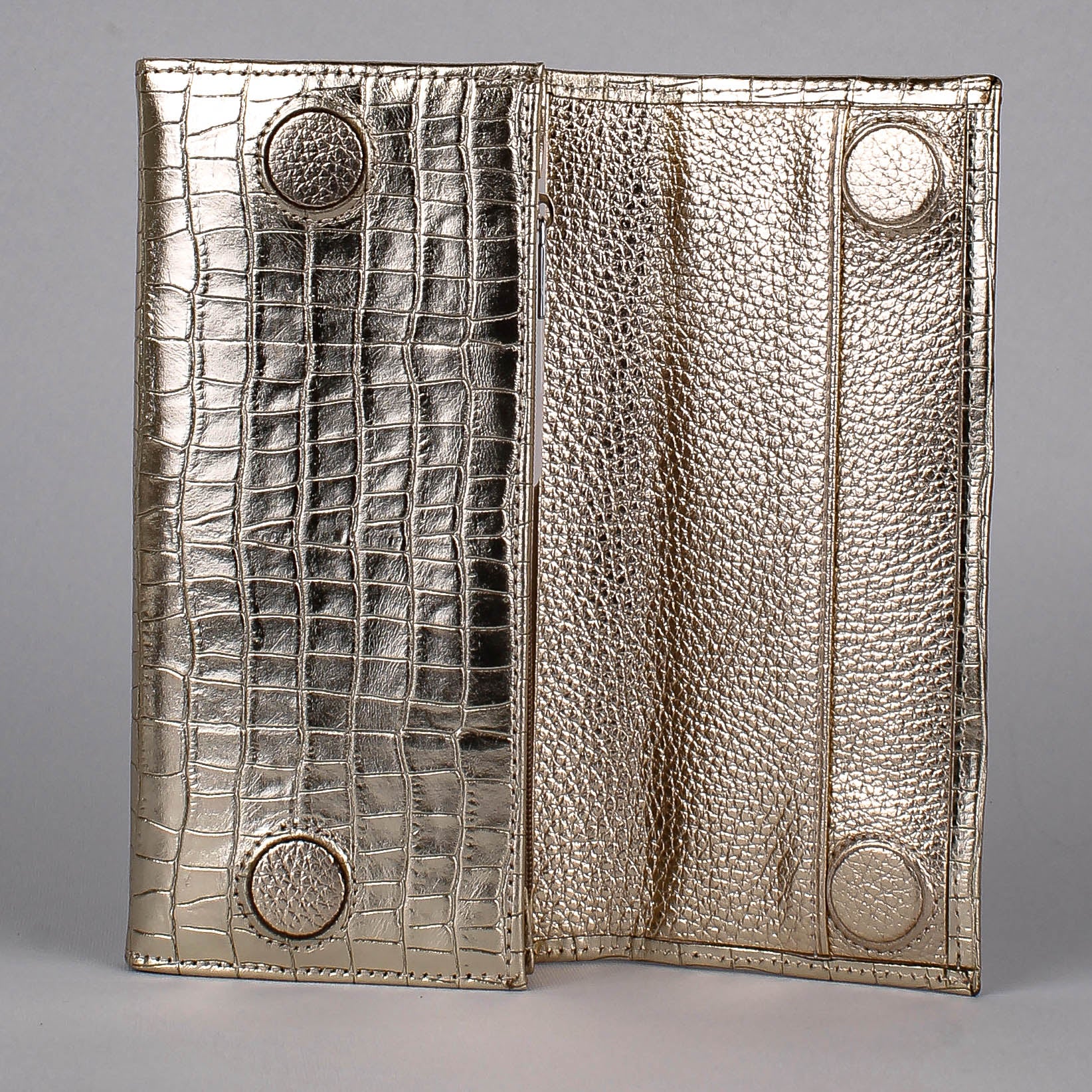 Cartera de piel italiana Amarillo 1071-066