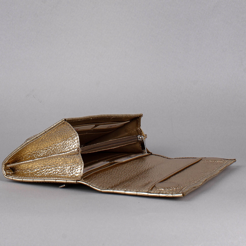 Cartera de piel italiana Amarillo 1071-066