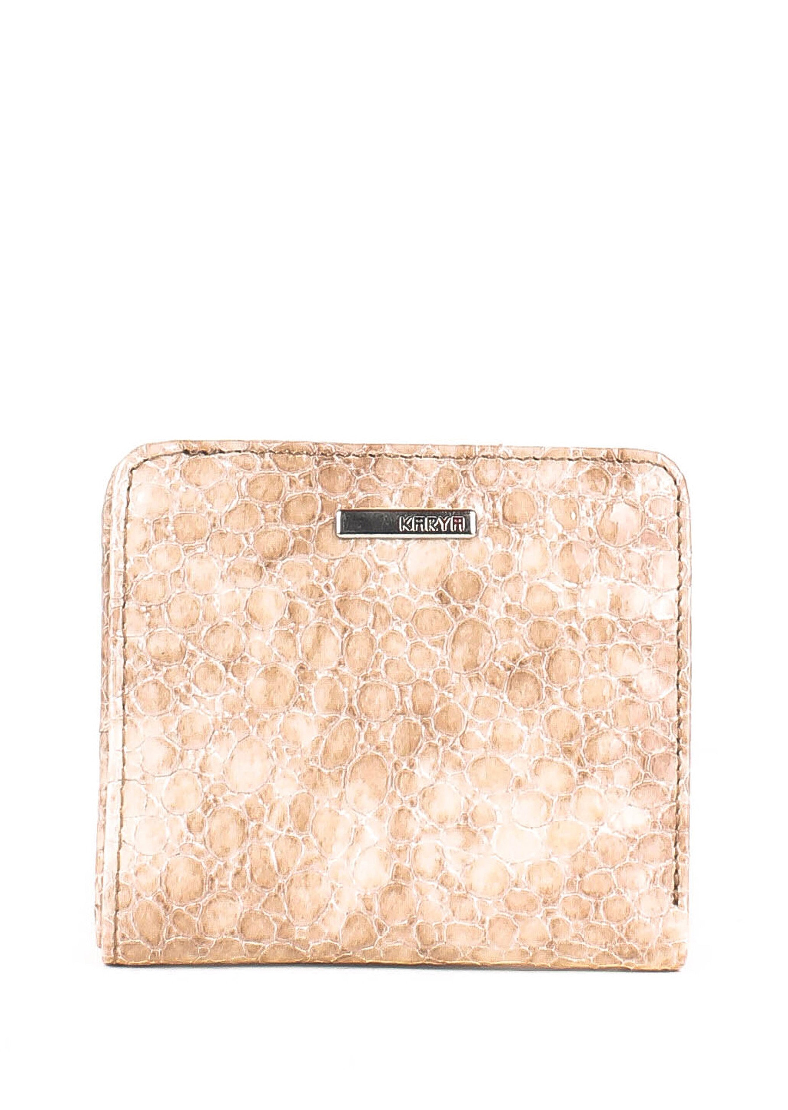 Cartera de piel italiana Beige 1208-571