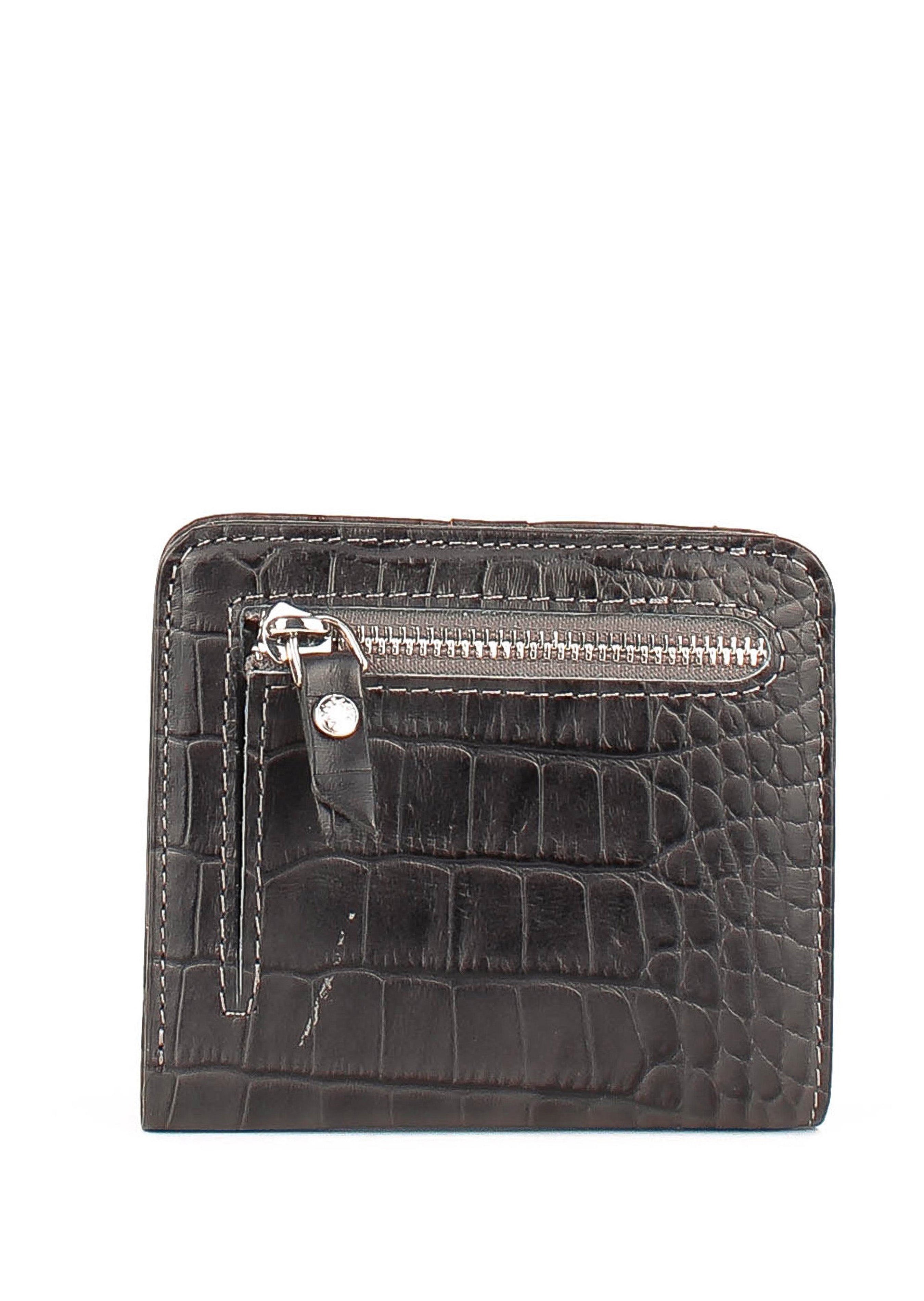 Cartera de piel italiana Gris 1208-662