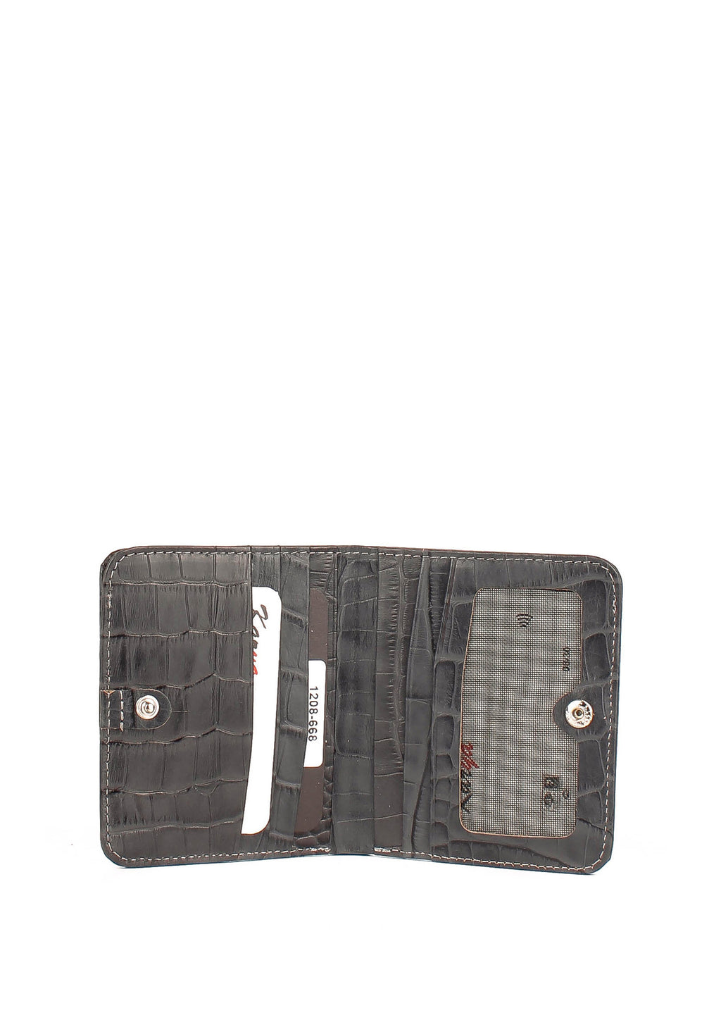 Cartera de piel italiana Gris 1208-662