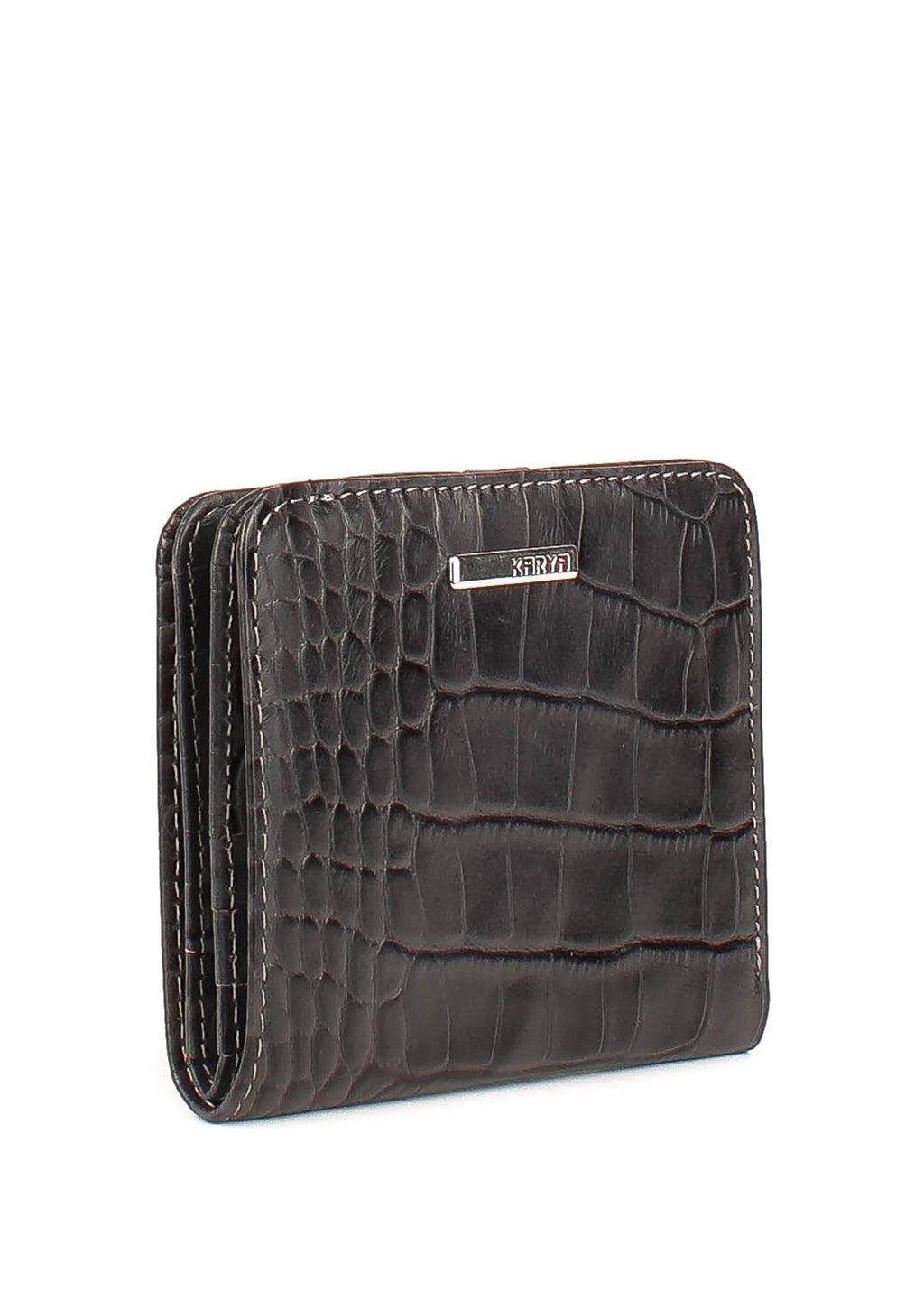 Cartera de piel italiana Gris 1208-662