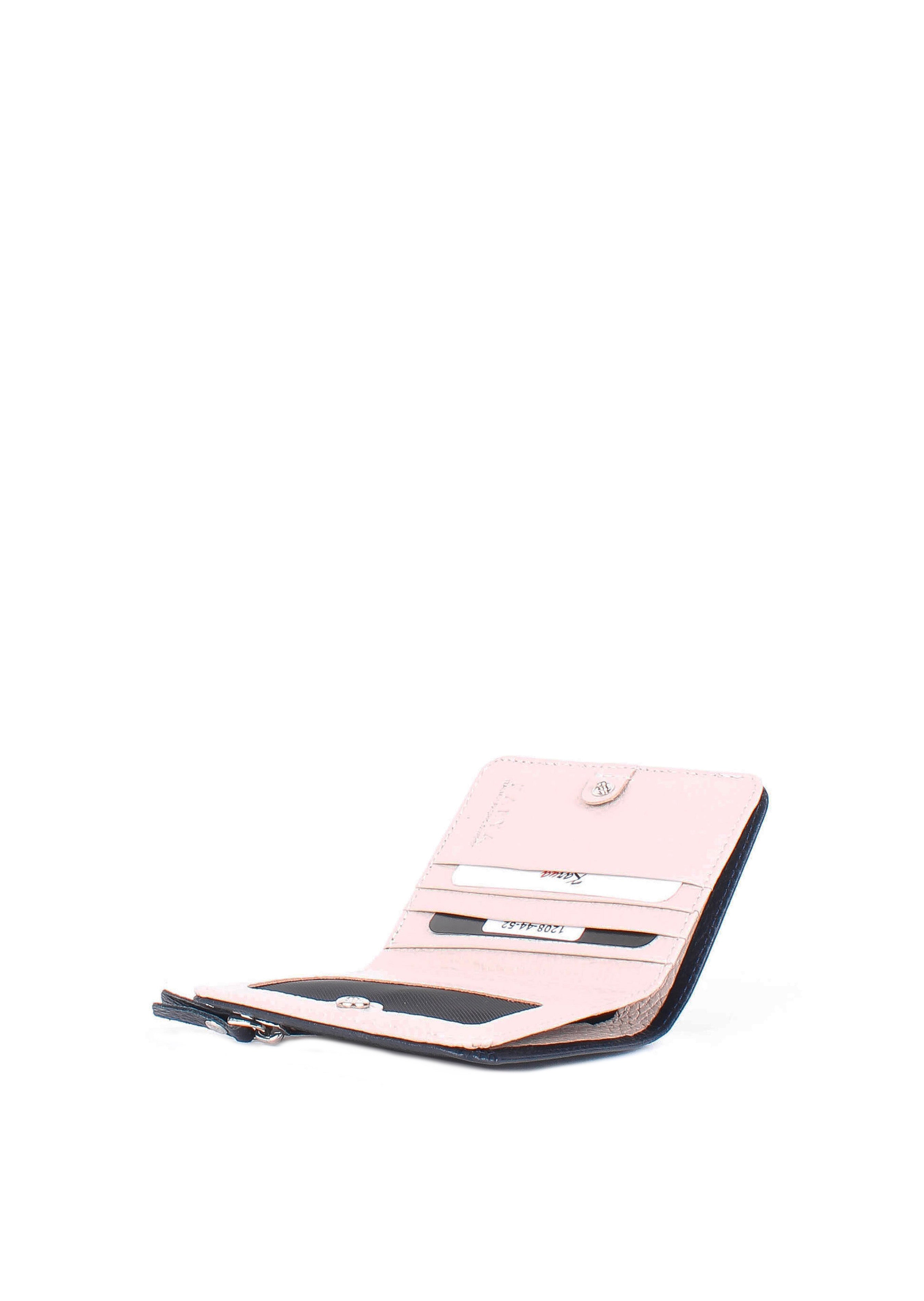 Cartera de piel italiana Azul 1208-44-52