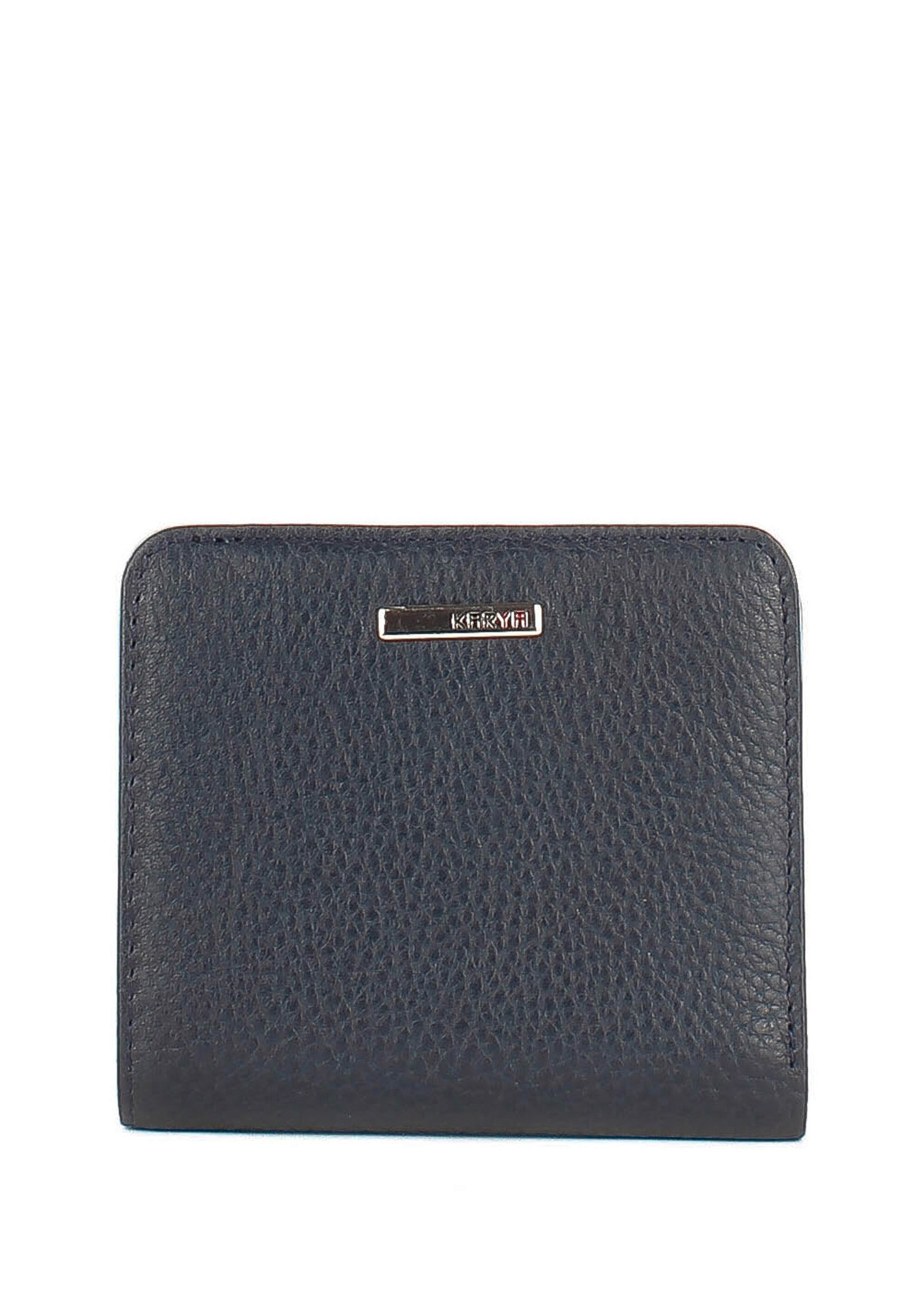 Cartera de piel italiana Azul 1208-44-100