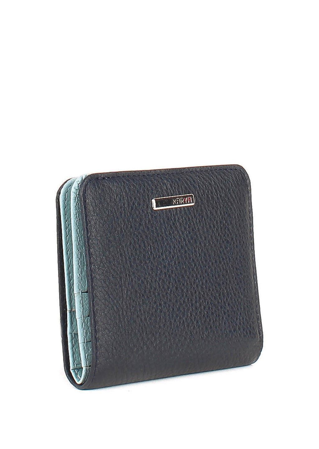 Cartera de piel italiana Azul 1208-44-100