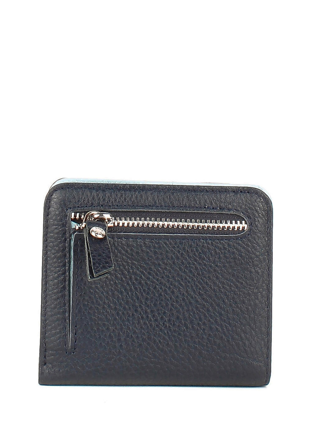 Cartera de piel italiana Azul 1208-44-100