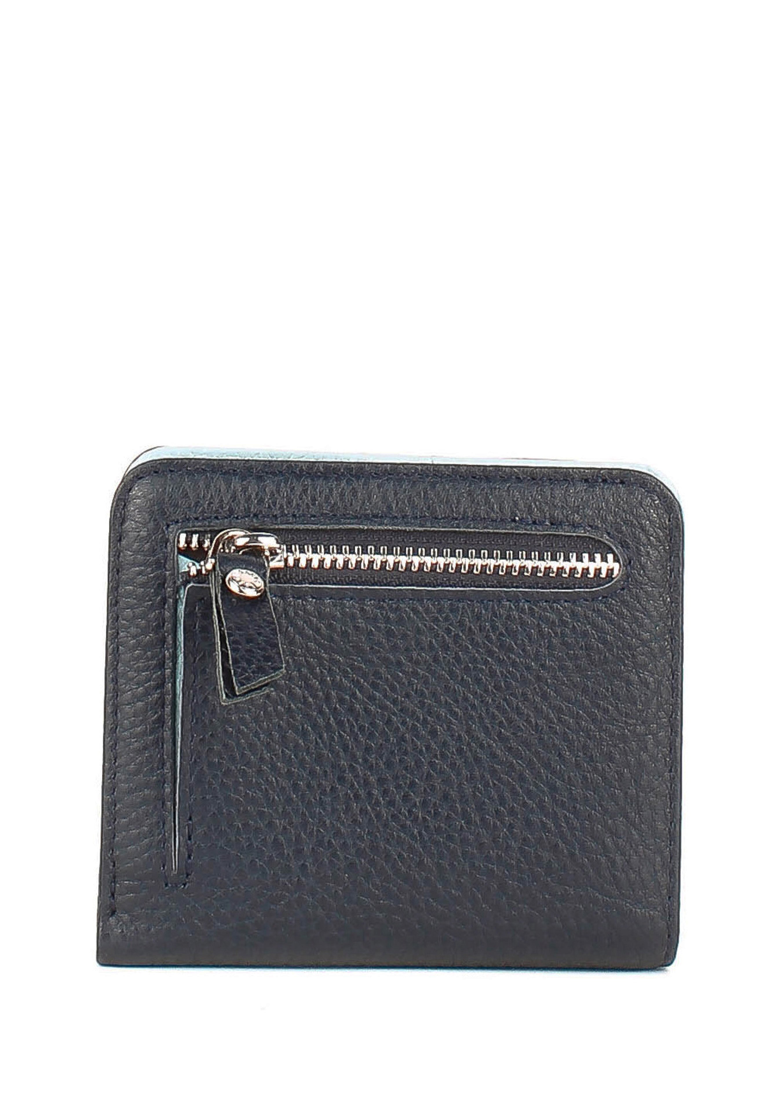 Cartera de piel italiana Azul 1208-44-100