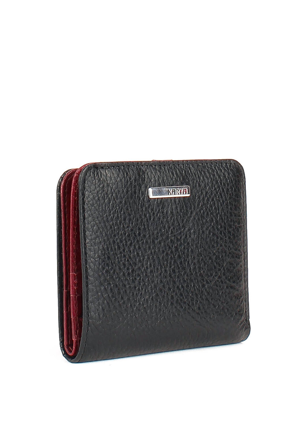 Cartera de piel italiana Negro 1208-45-618