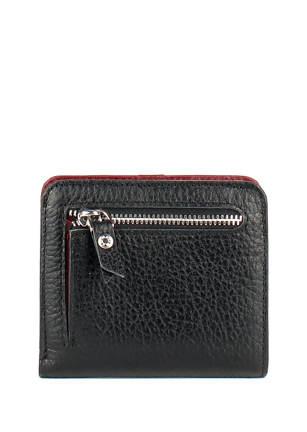 Cartera de piel italiana Negro 1208-45-618