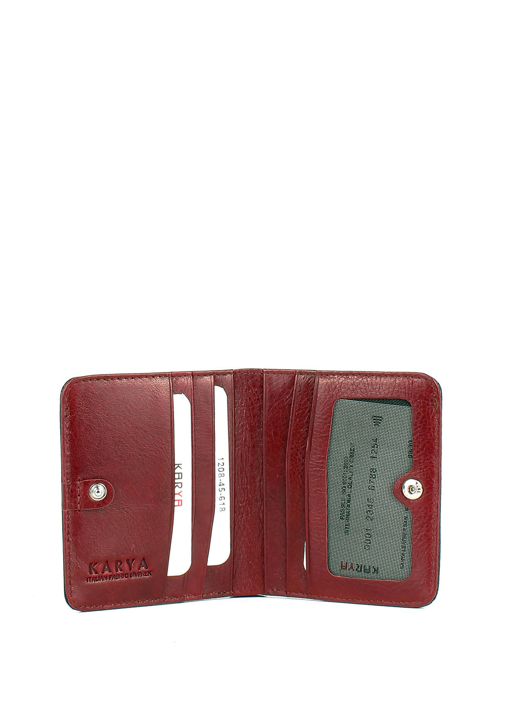 Cartera de piel italiana Negro 1208-45-618