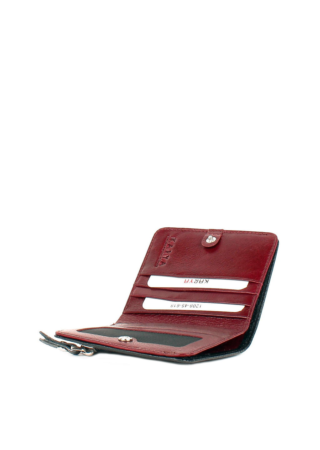 Cartera de piel italiana Negro 1208-45-618