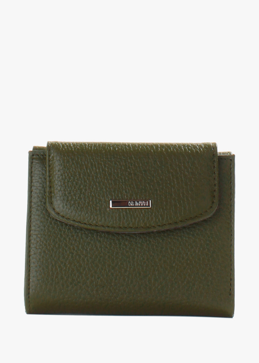 Cartera de piel italiana Verde 1206-084