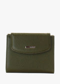 Cartera de piel italiana Verde 1206-084