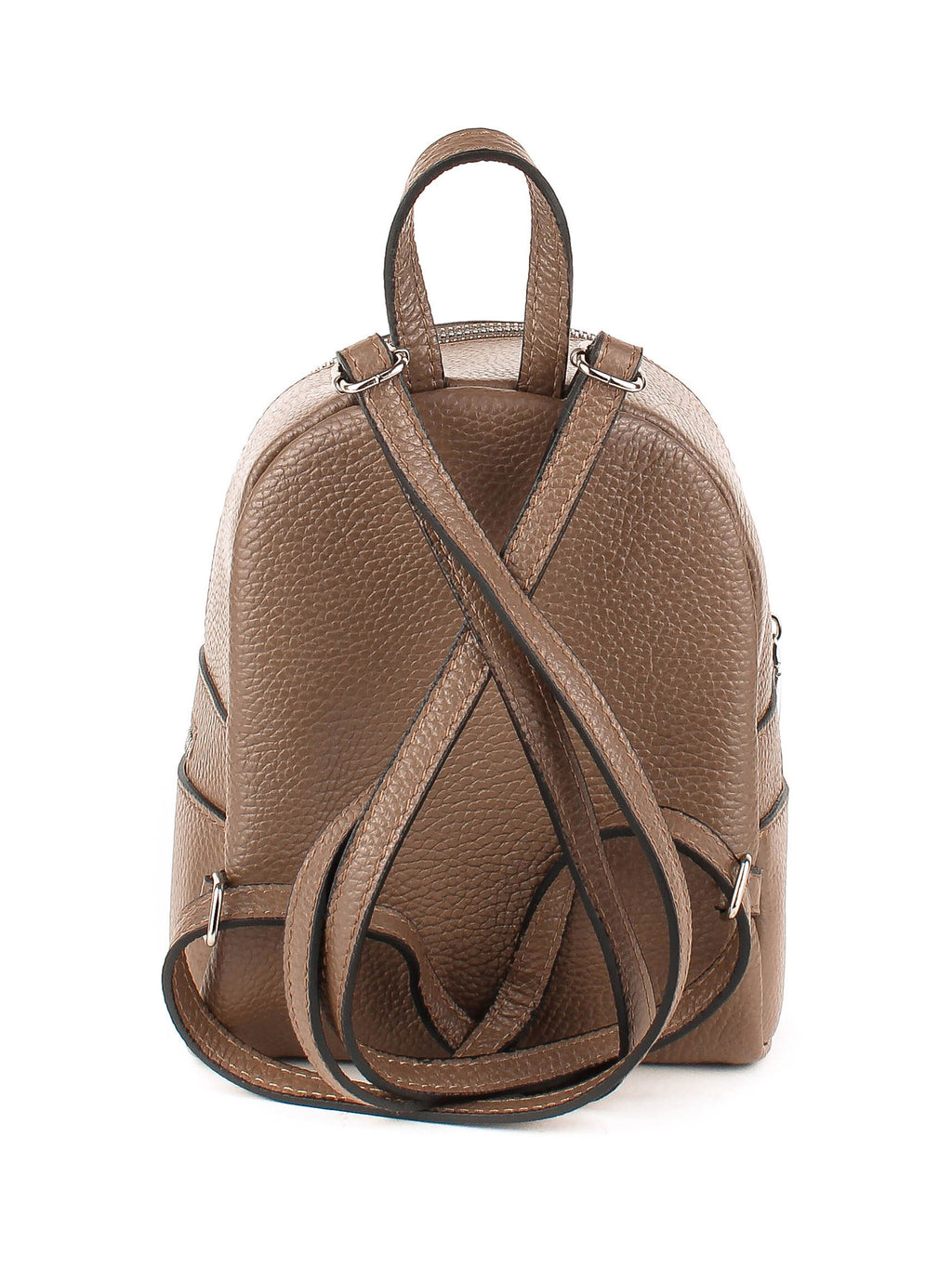 Mochila de piel italiana Gris, Marrón 1288-104-32