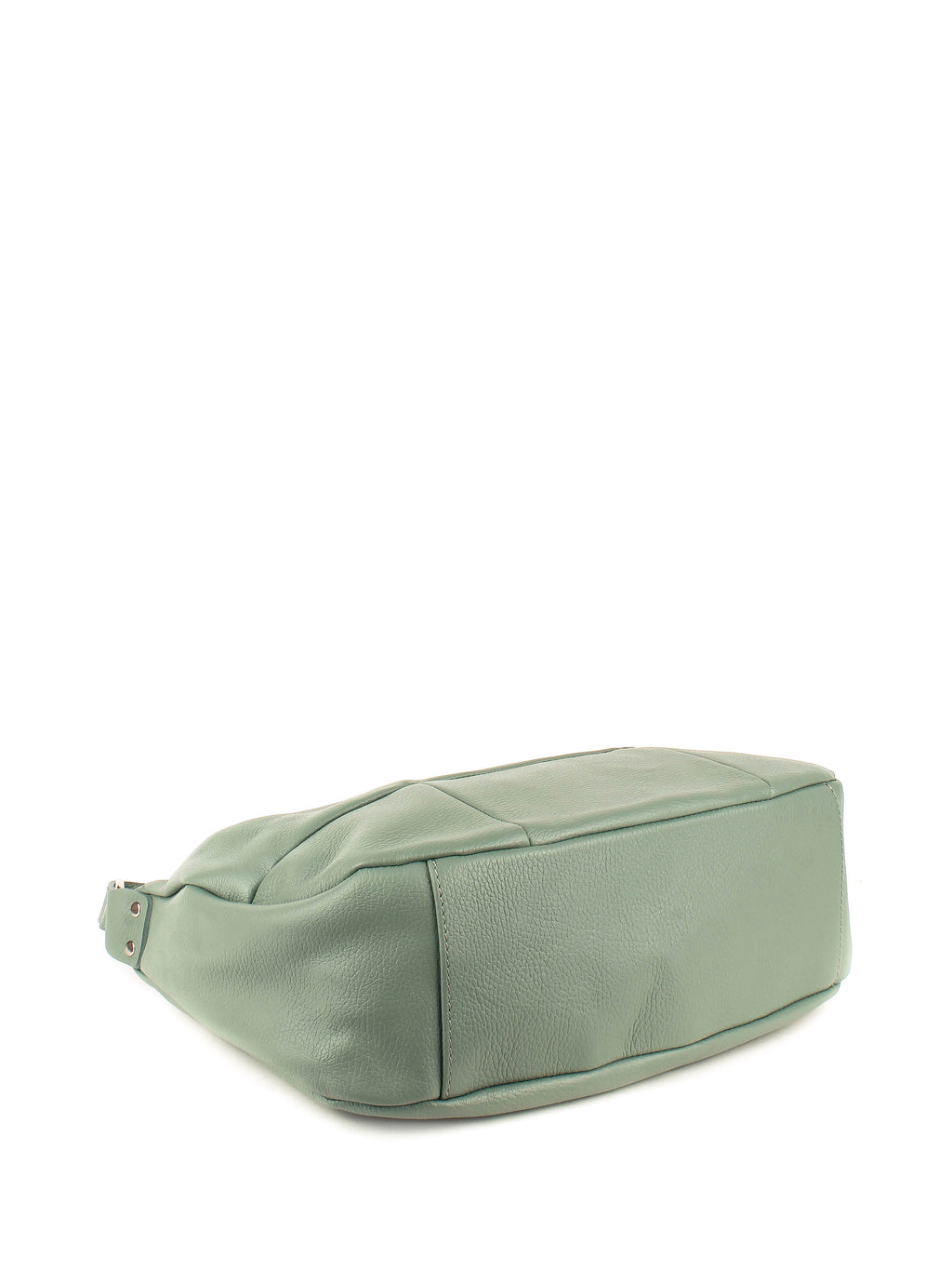 Bolso de hombro de piel italiana Verde 6638-81-37