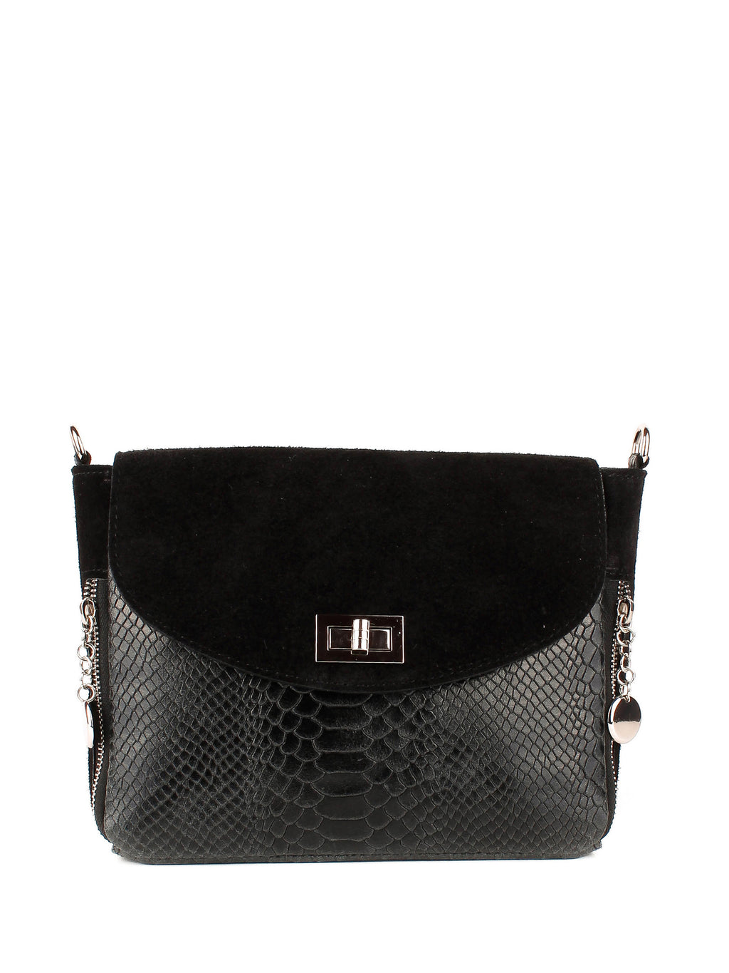 Bandolera de piel italiana Negro 6255-05-48