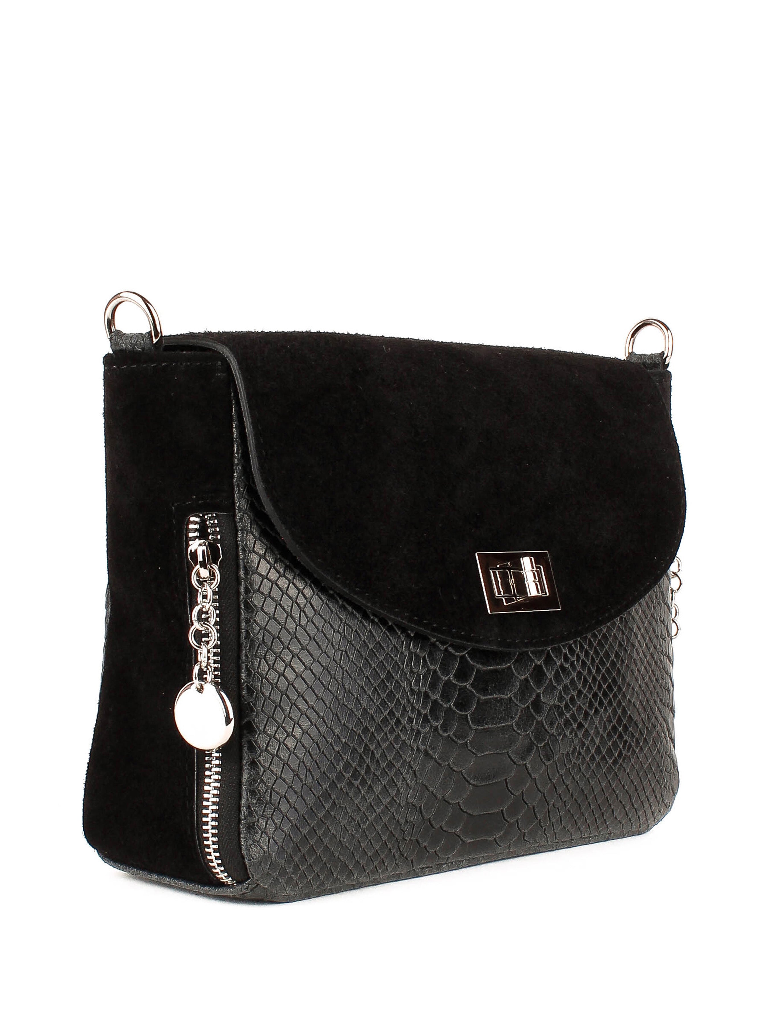 Bandolera de piel italiana Negro 6255-05-48