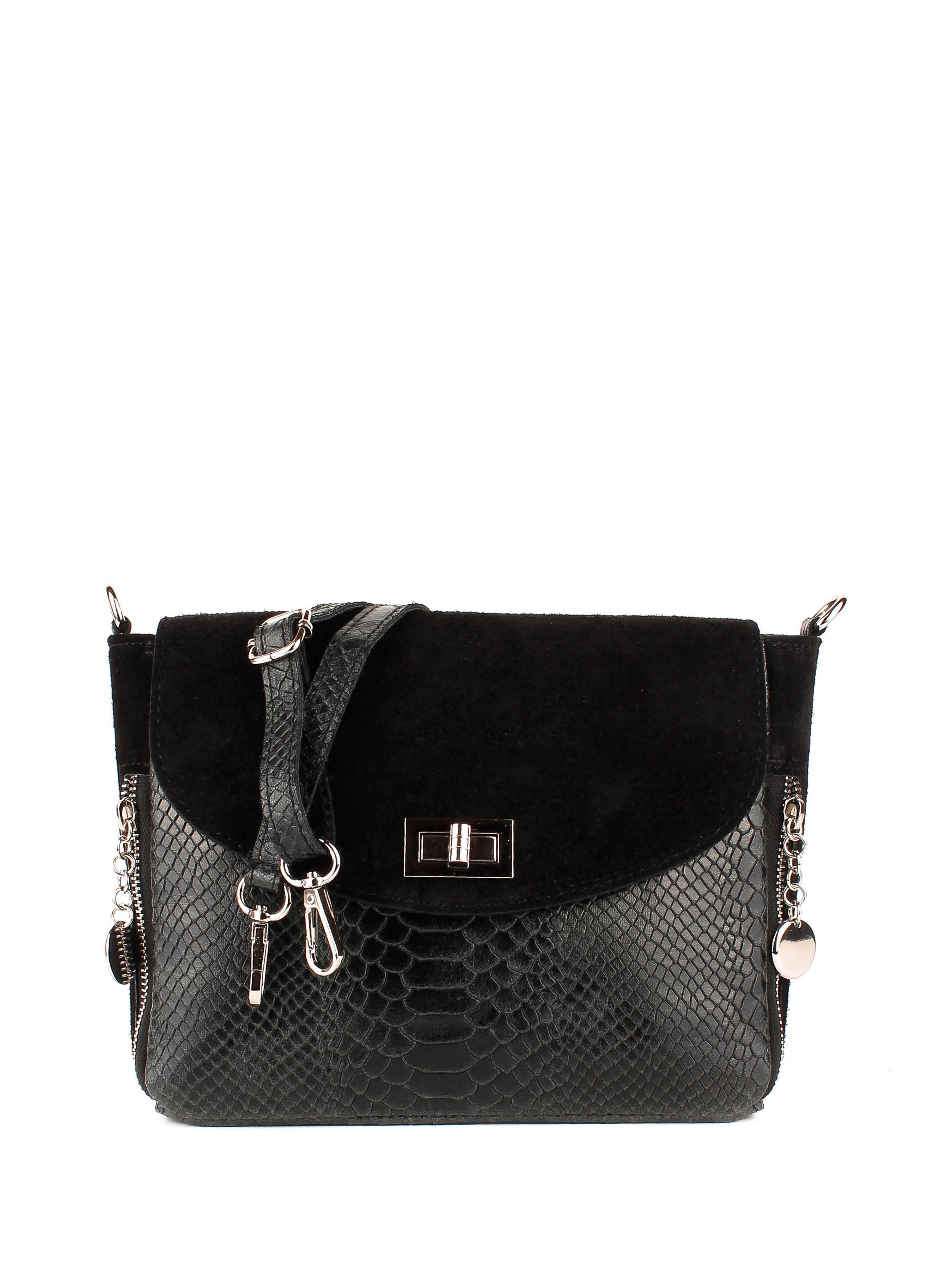 Bandolera de piel italiana Negro 6255-05-48