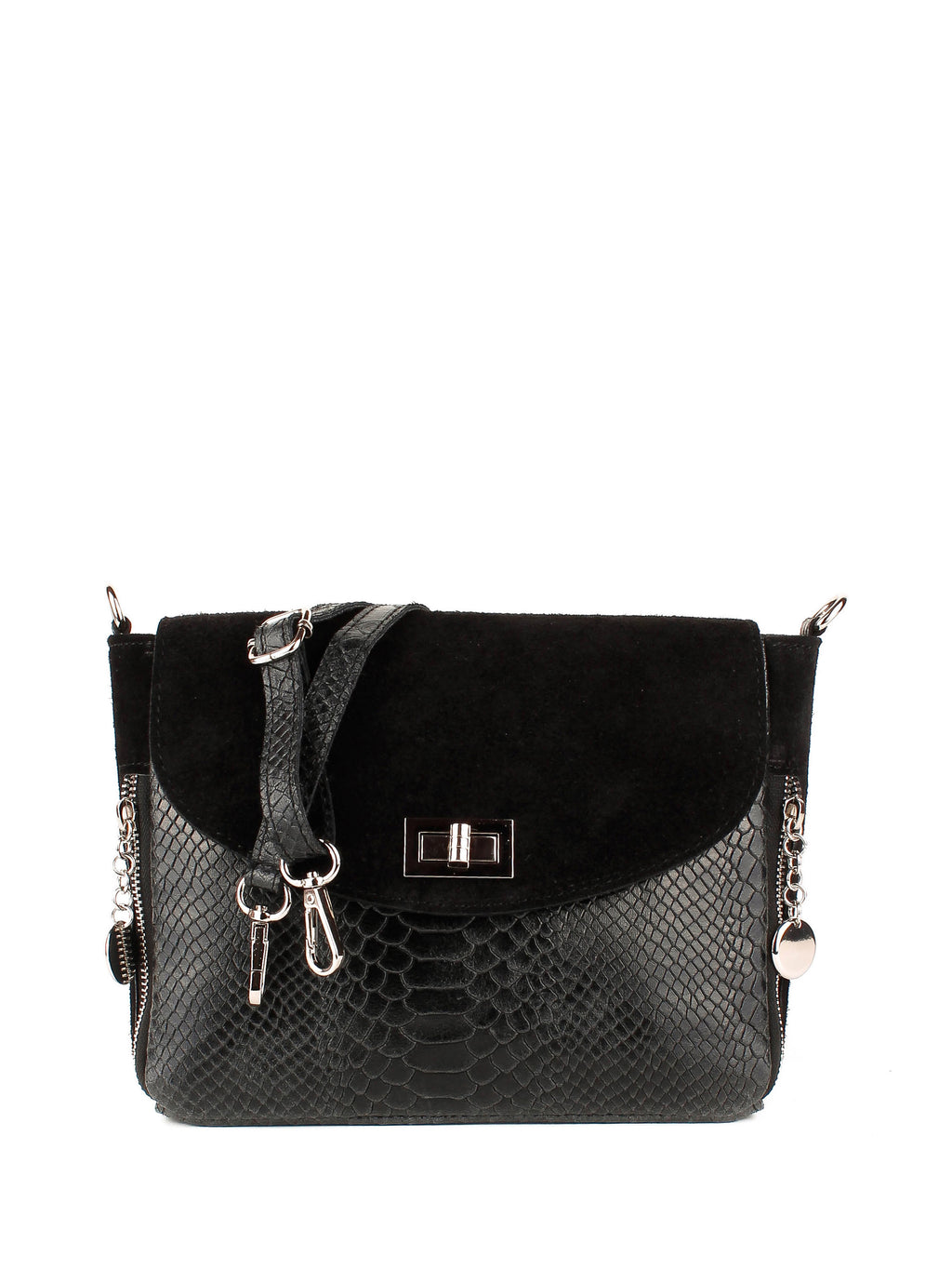 Bandolera de piel italiana Negro 6255-05-48