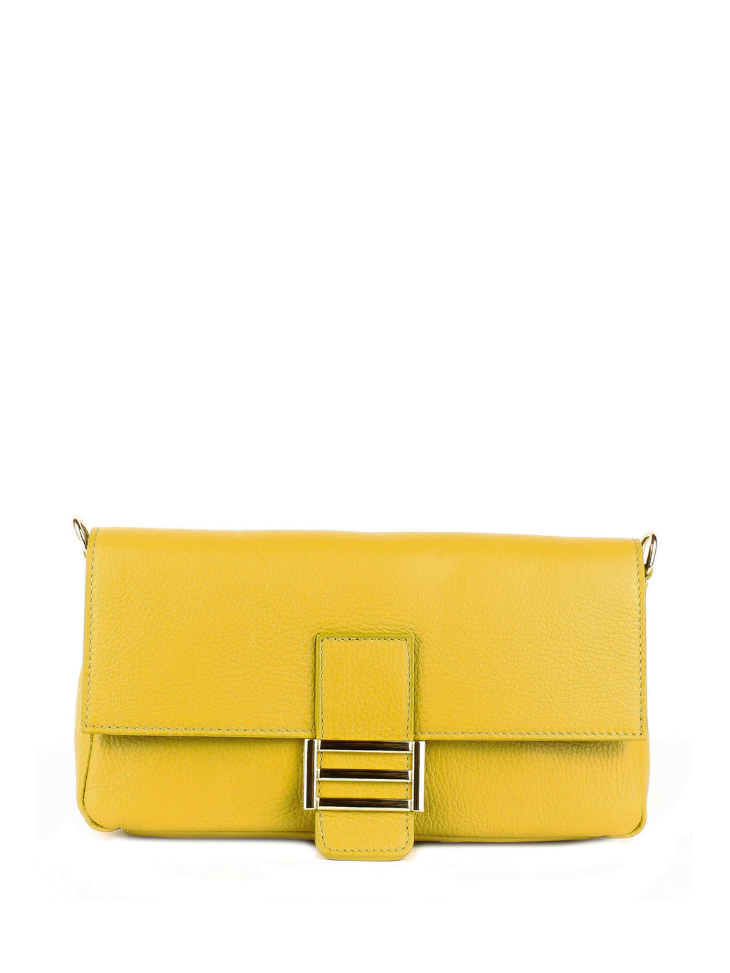 Bandolera de piel italiana Amarillo 4444-55-32