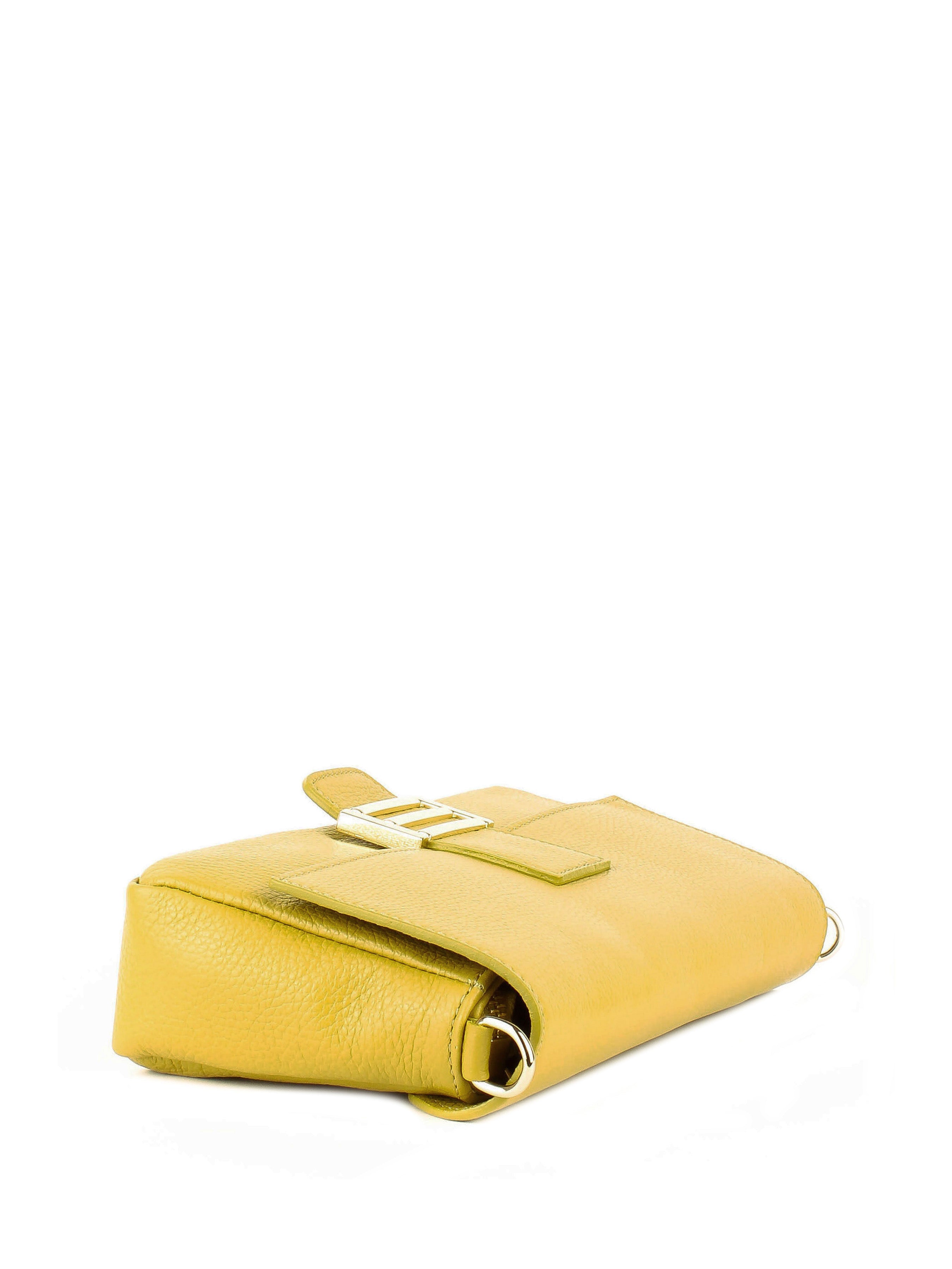 Bandolera de piel italiana Amarillo 4444-55-32